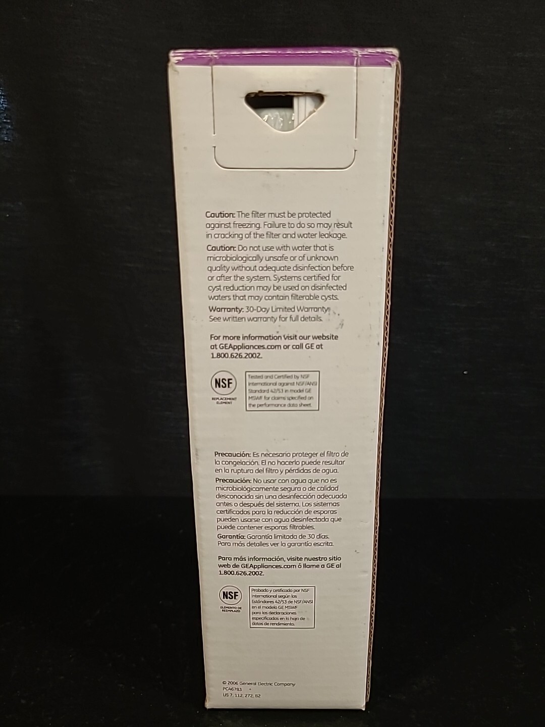GE Smart Water MSWF Replacement Interior Refrigerator Water Filter New