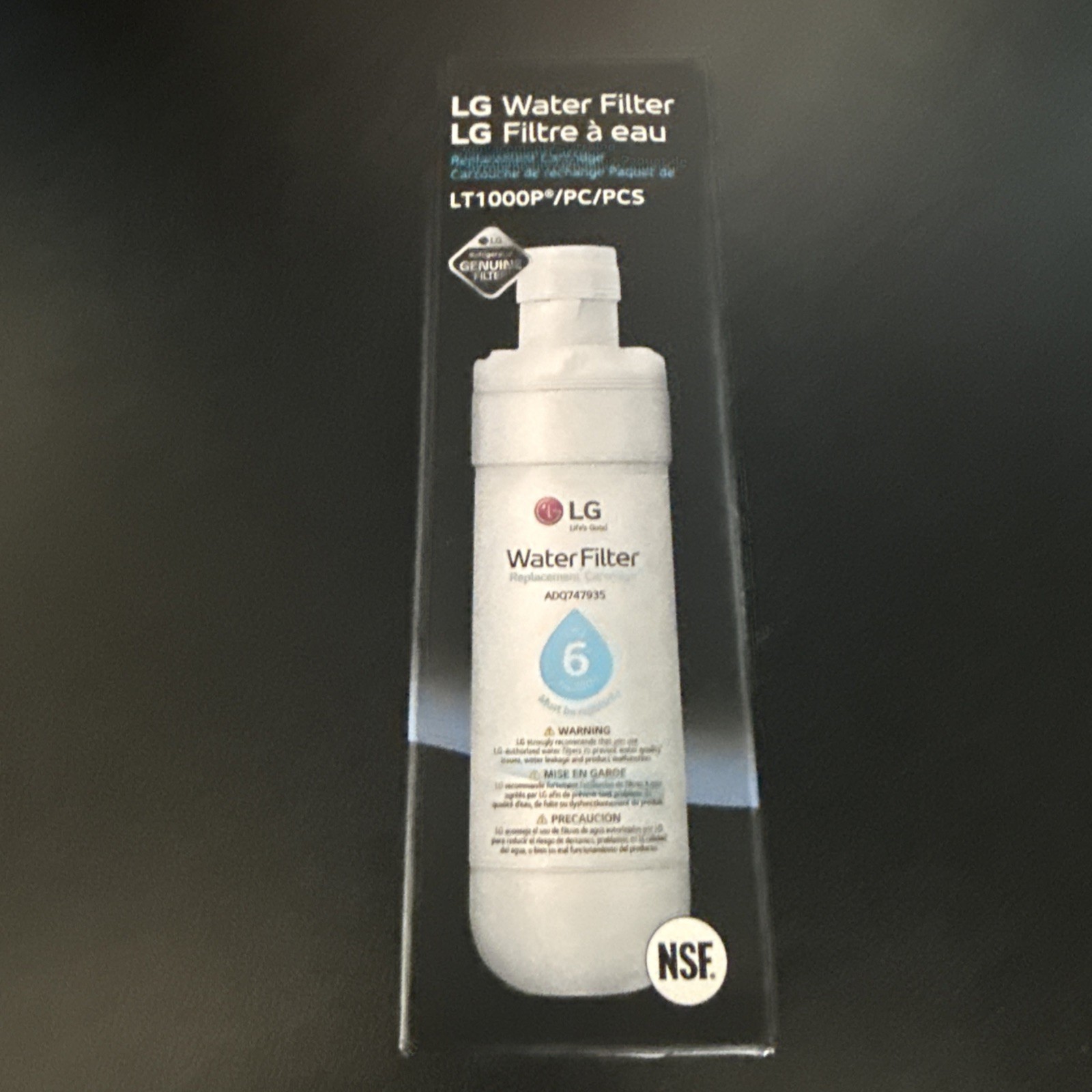 LG LT1000P Water Filter Replacement Cartridge LT1000PC/PCS New & Sealed