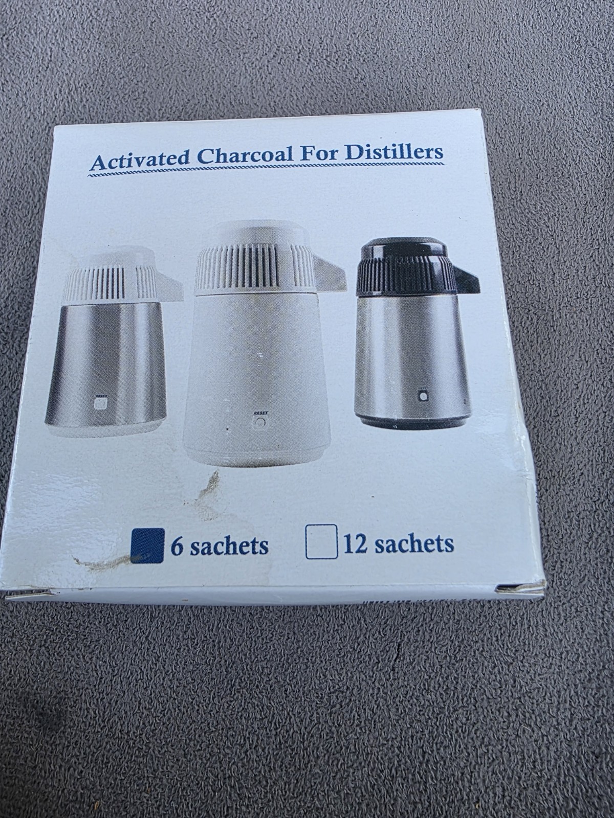6 Pack of Activated Carbon Charcoal Filters for Megahome Water Distillers