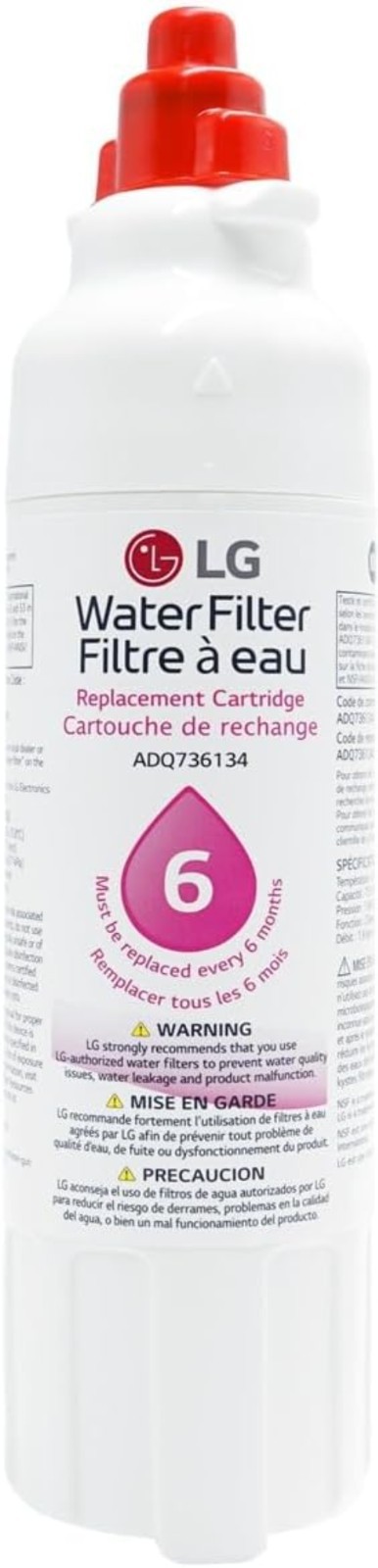 Carbon Fiber Refrigerator Water Filter 6 200 Gallon Capacity Safe Drinking