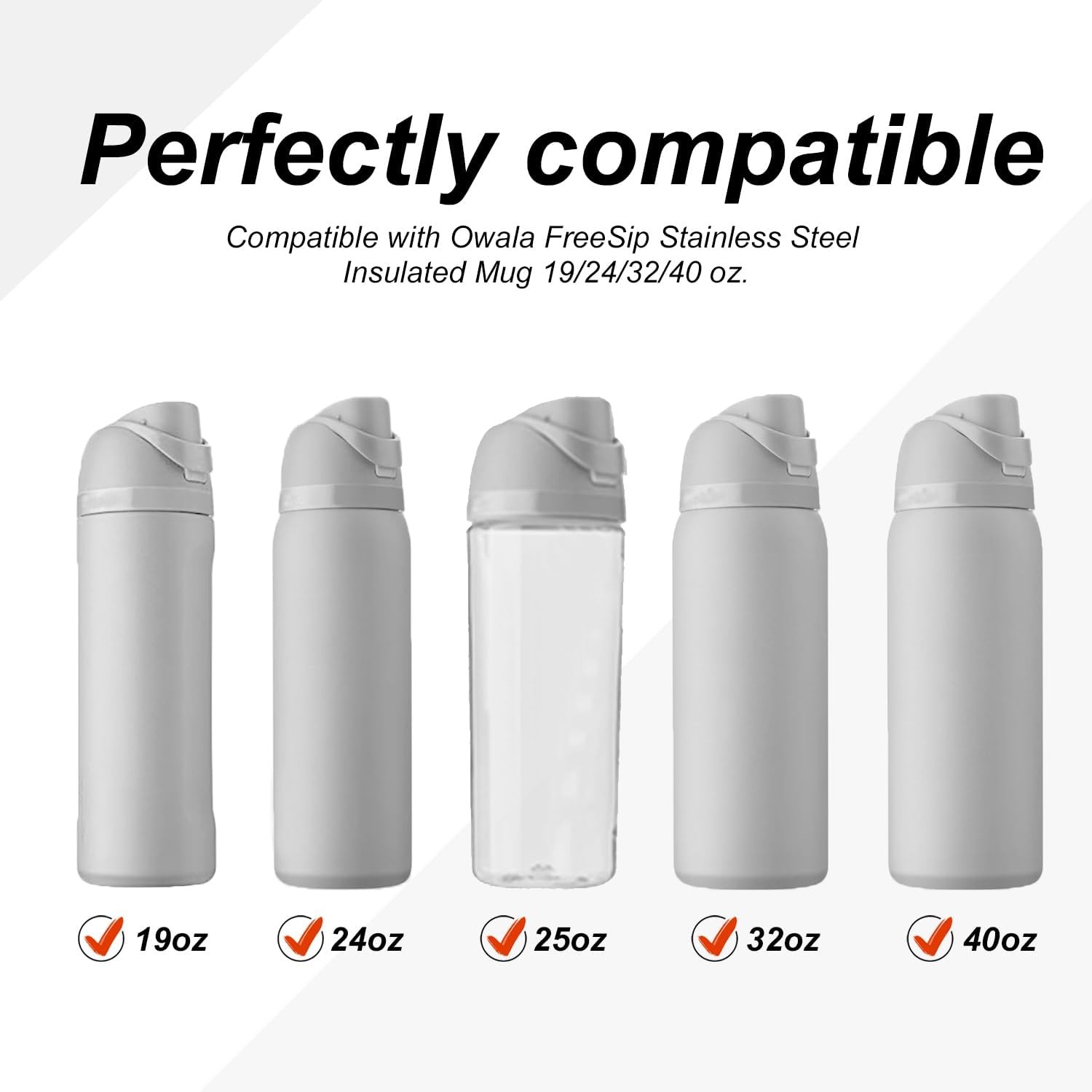 2pcs Replacement Stopper for Owala FreeSip Bottles, Silicone Leak-Proof Plug