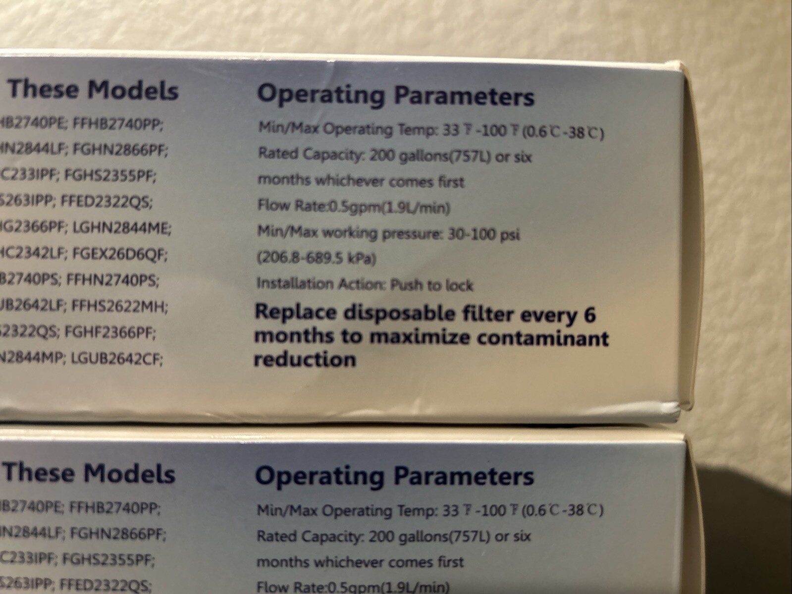 2 Clatterans Refrigerator Water Filter Frigidaire ULTRAWF-6 Months / 200 Gallons