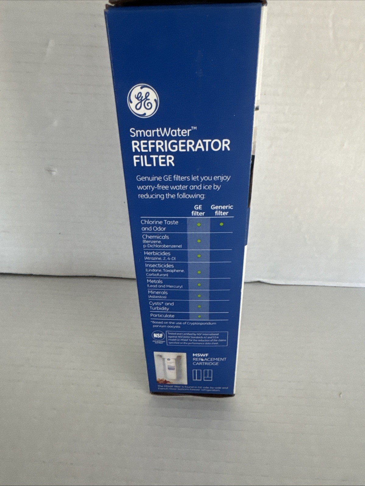 1 Pack GE SmartWater MSWF Refrigerator Replacement Cartridge Water Filter new