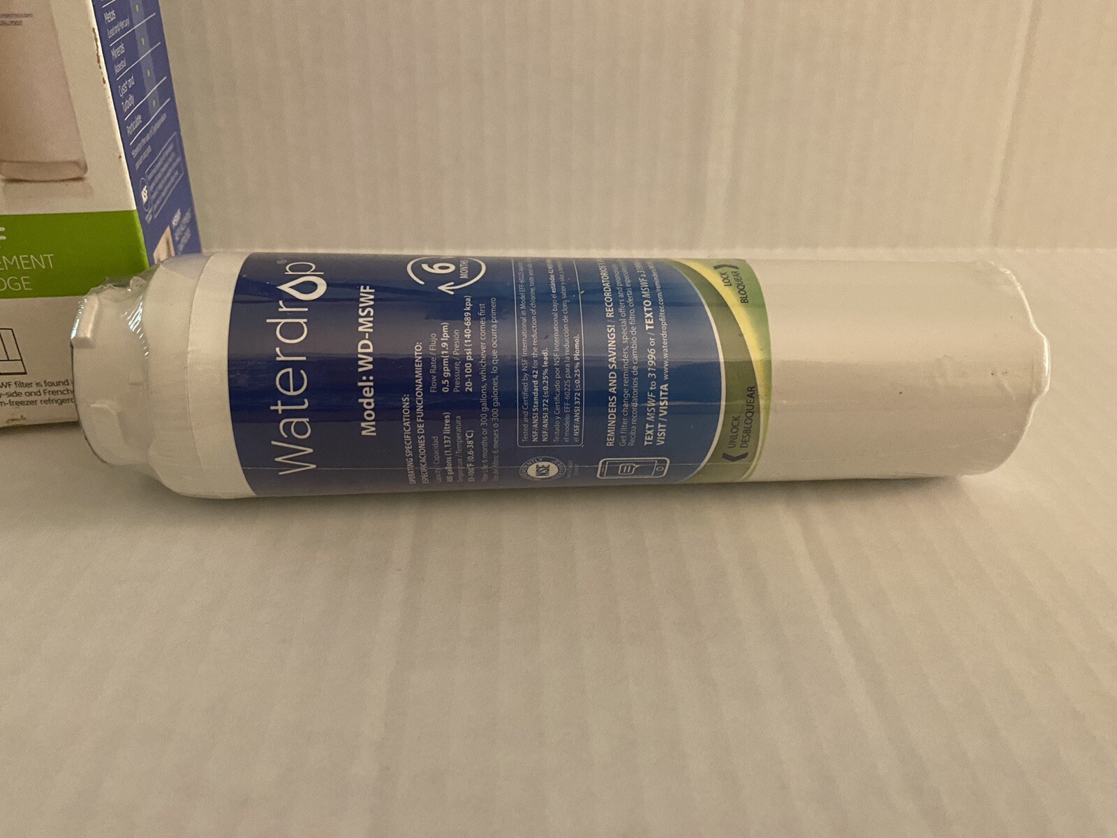 GE SmartWater Refrigerator Filter MSWF Replacement Cartridge ~