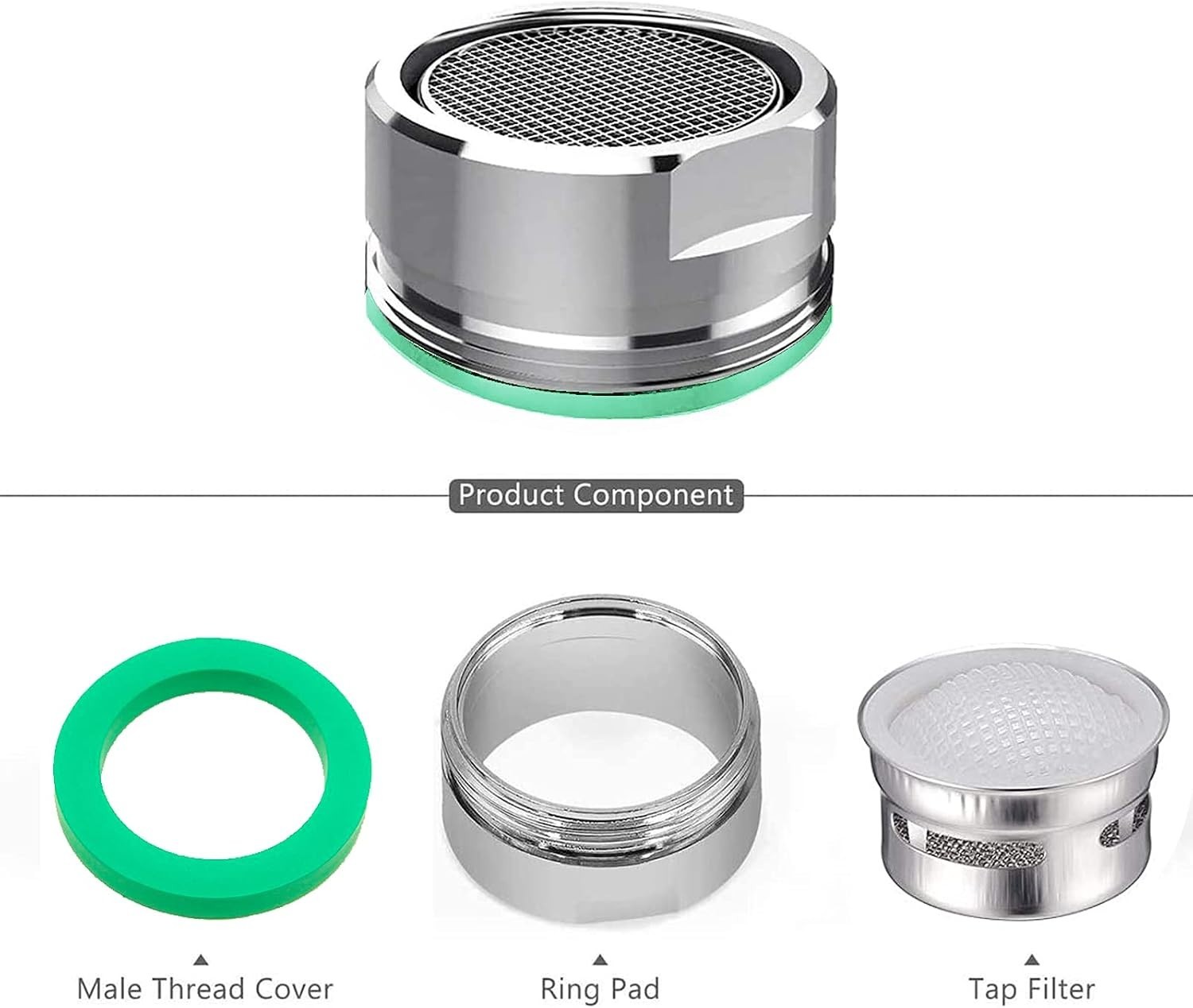 4PCS Faucet Aerator, 2 Packs of Aerator Filter Replacement Parts, With Brass …