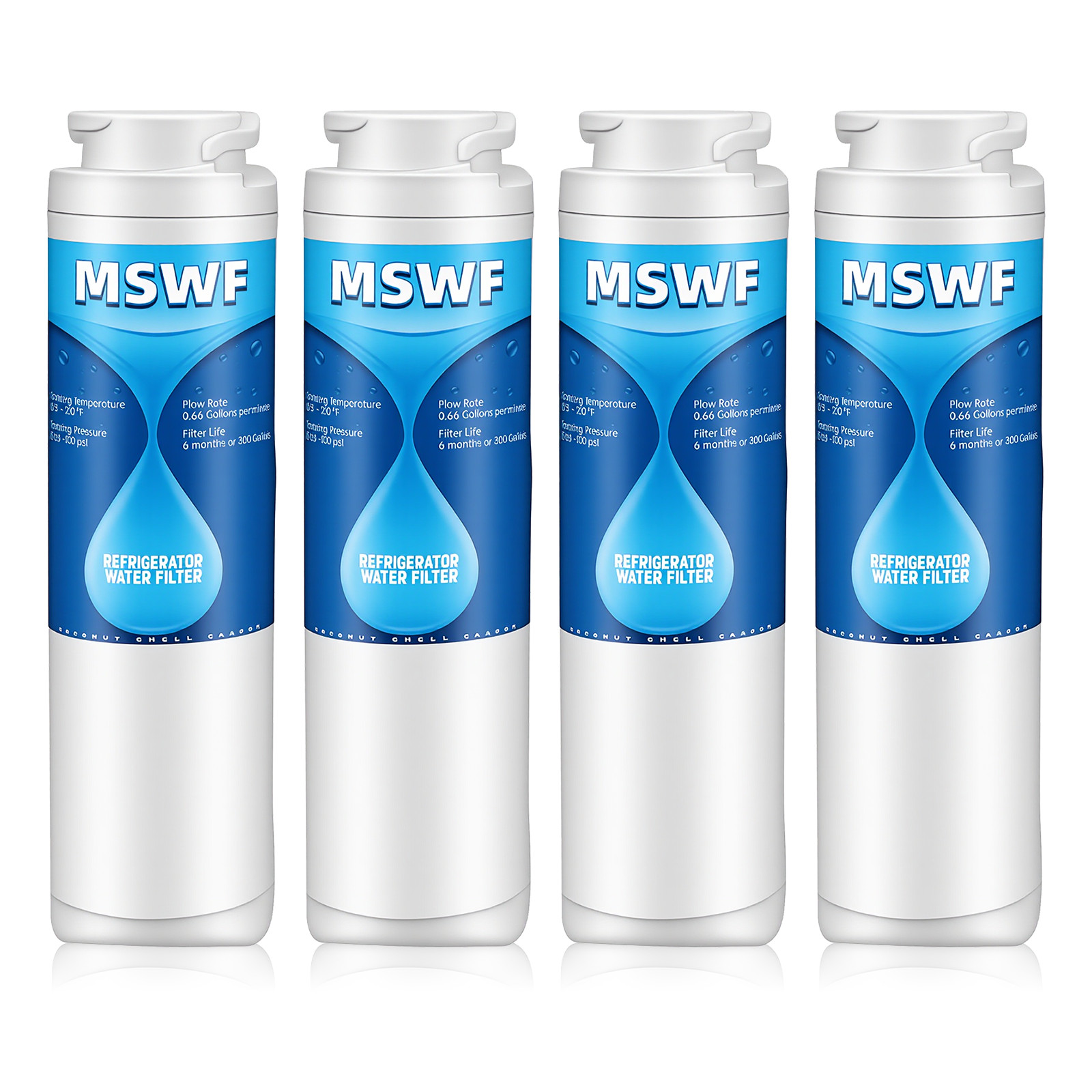 4Pack GE MSWF Replacement Refrigerator Water Filter