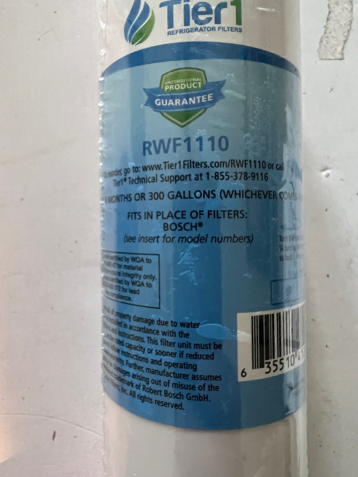 Tier1 Refrigerator Filter RWF1110 unopened up to 300 gallons