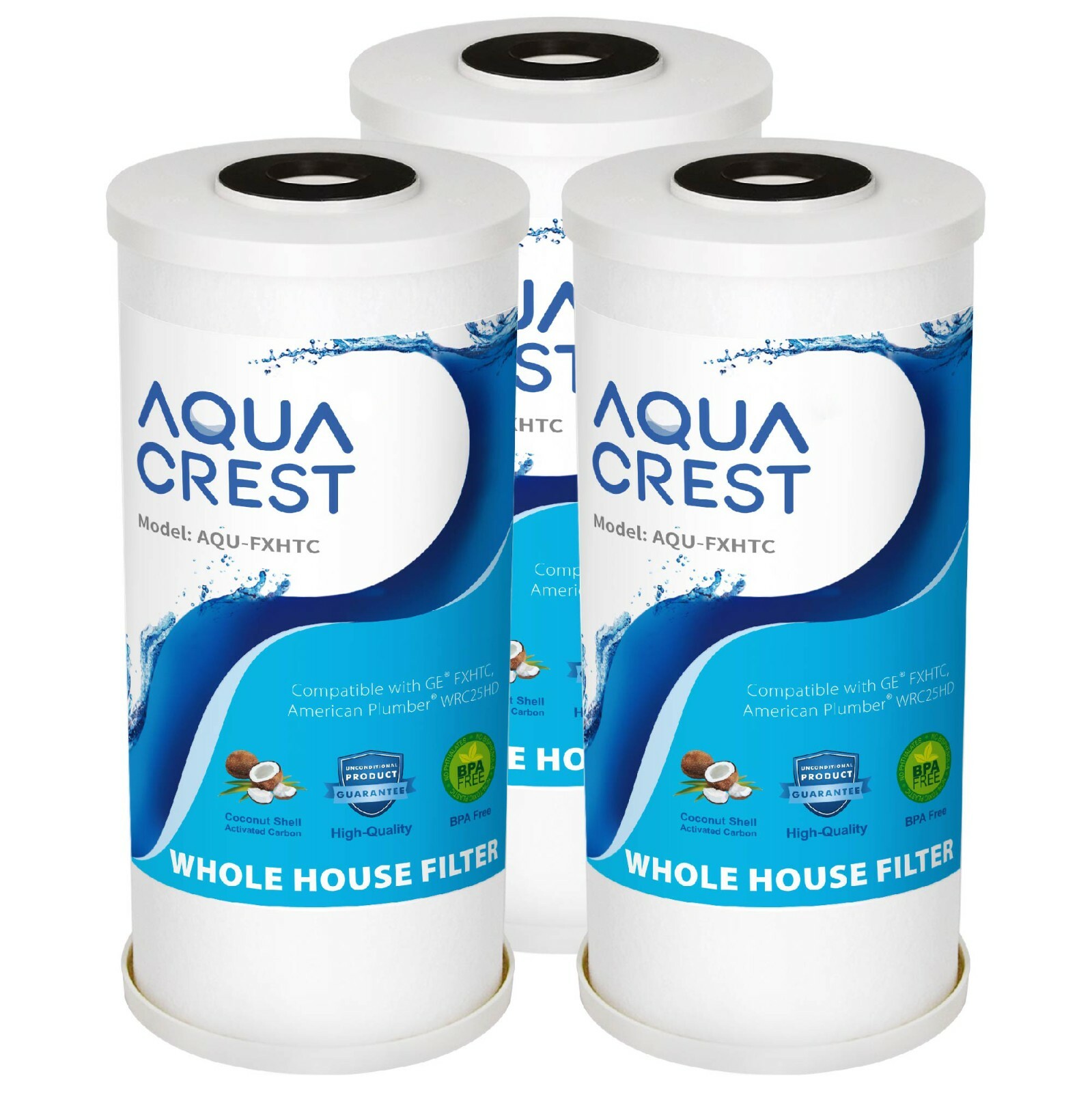 AQUA CREST 5 Micron 10″x4.5″ Whole House Replacement Water Filter for Culligan
