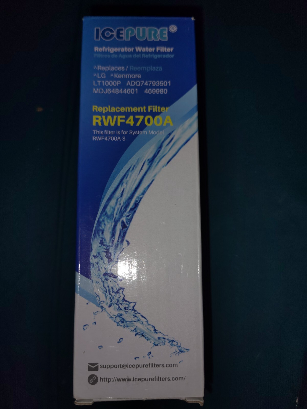 ICE PURE Replacement Water Filter RWF4700A 2 PK.