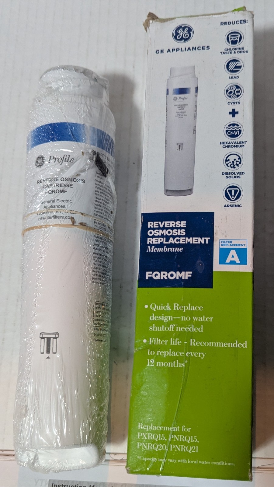 2 GE FQROMF Reverse Osmosis Replacement Membrane Filters