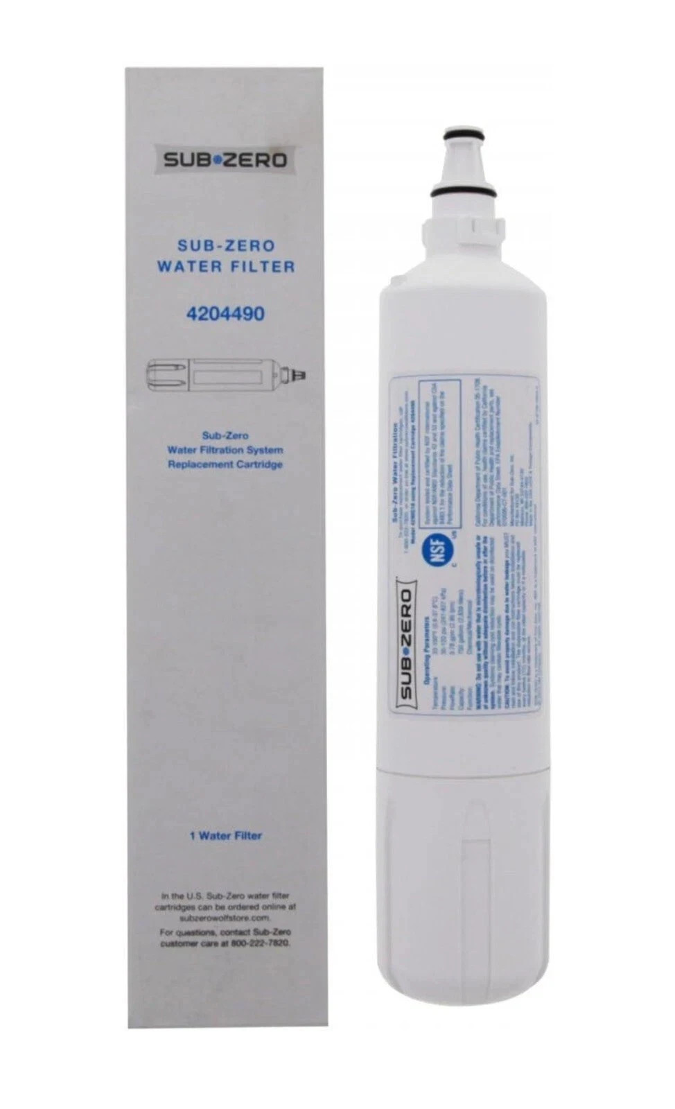 1 PACK Sub-Zero 4204490 Refrigerator Water Filter – White New USA