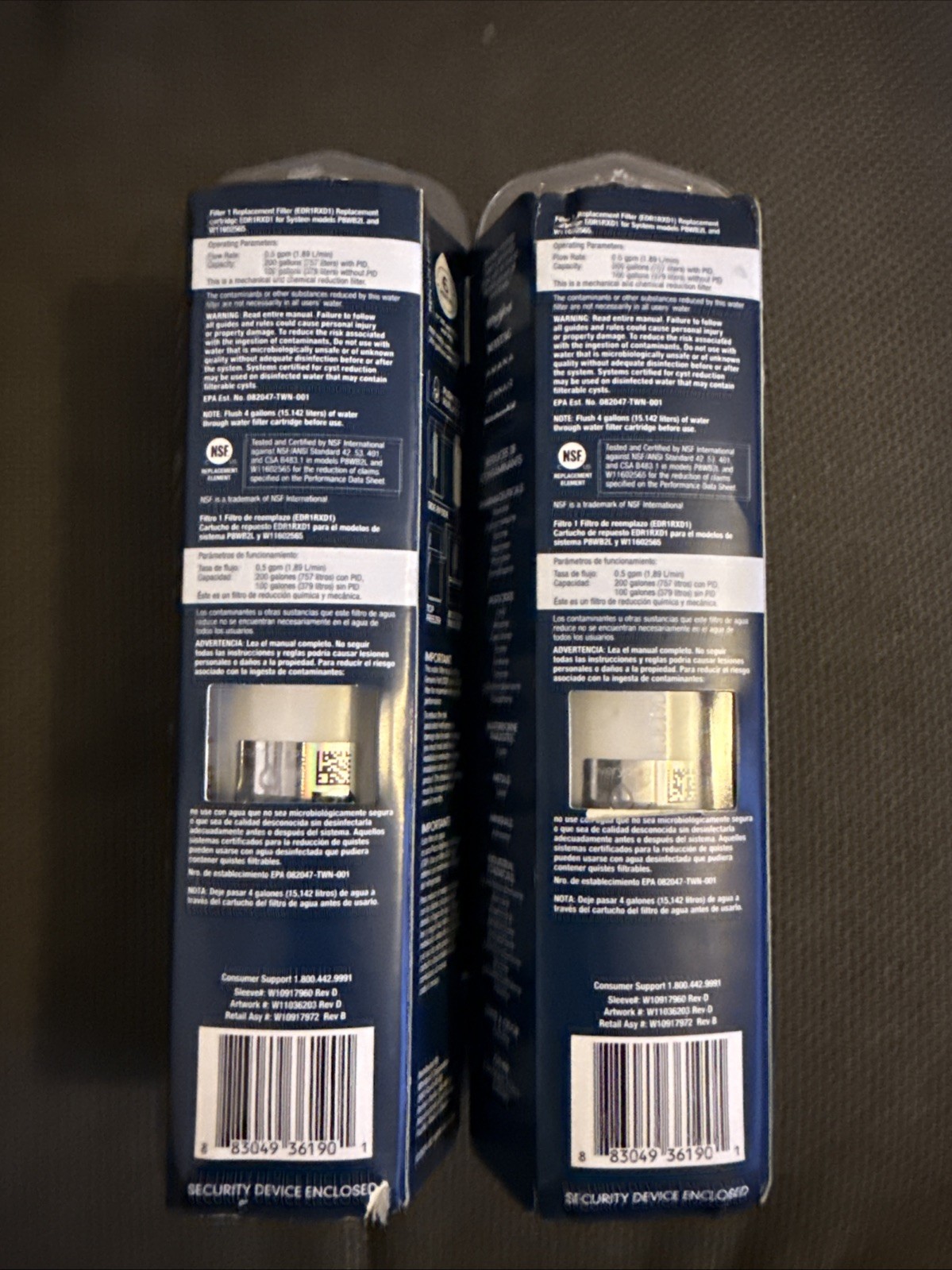 Lot X2 PACK ΕVΕRYDROP ΕDR1RXD1 Refrigerator ICE Water Filter 1 Replacement NIB