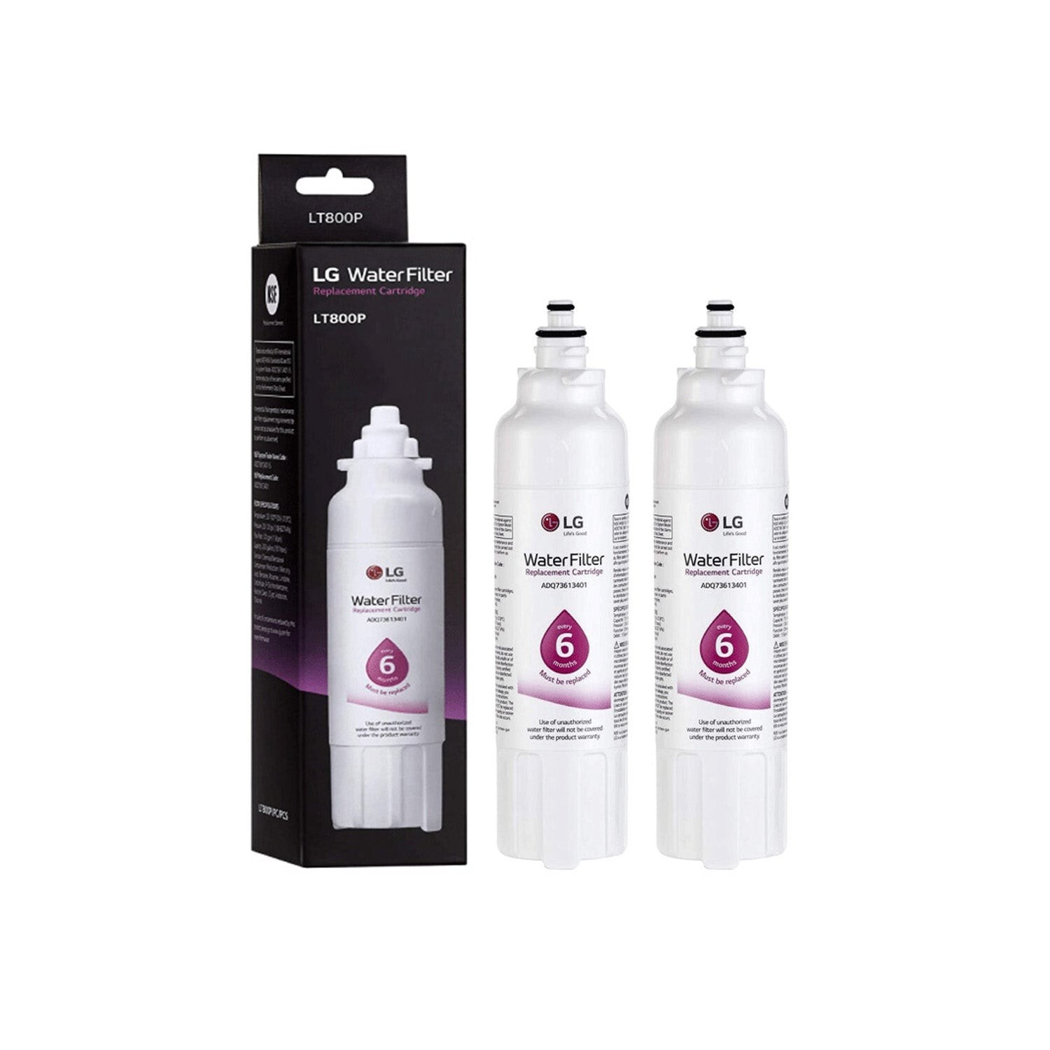 2PCS LG LT800P Refrigerator Replacement Water Filter New Sealed fit ADQ736134