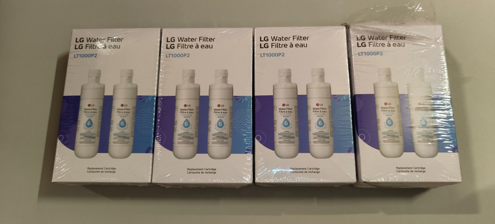 LG LT1000P2 6-Month / 200 Gallon Refrigerator Replacement Water Filter 2 Pack