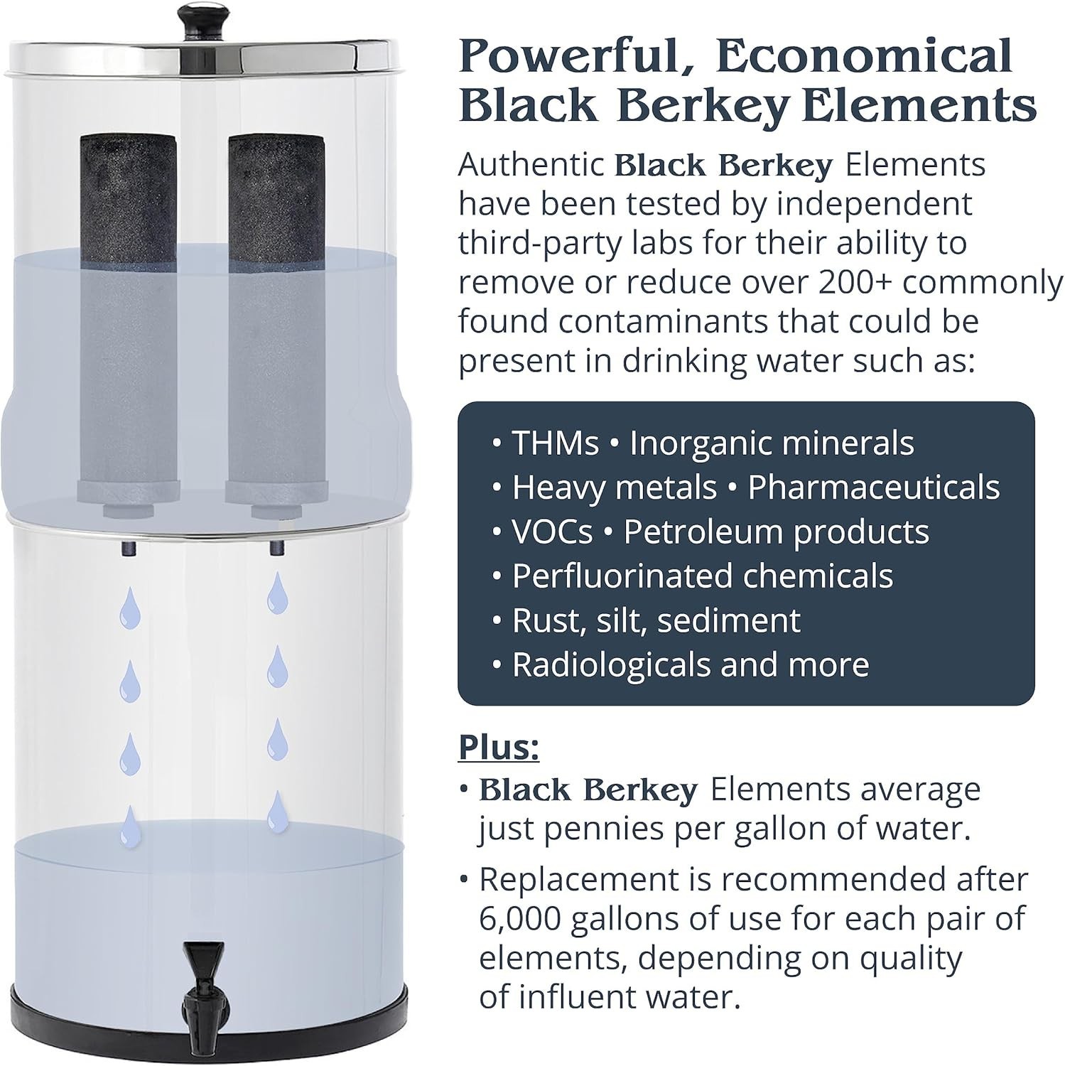 Effortless Stainless Steel 2.25 Gallon Gravity Water Filter – Long-Lasting BB9-2