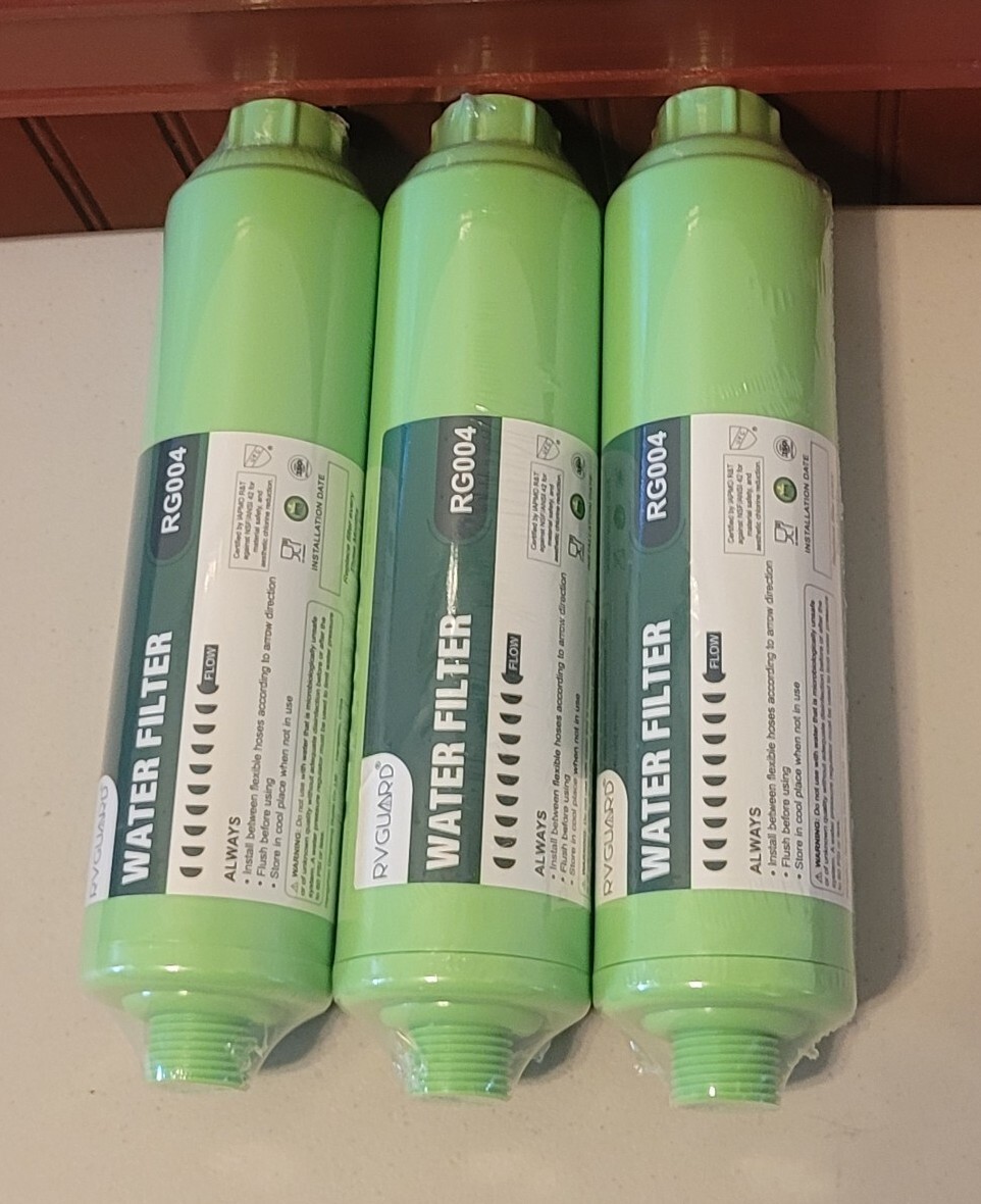 RVGuard Water Filter for RVS and Marines. RG004 Lot of 3 – Brand New & Sealed