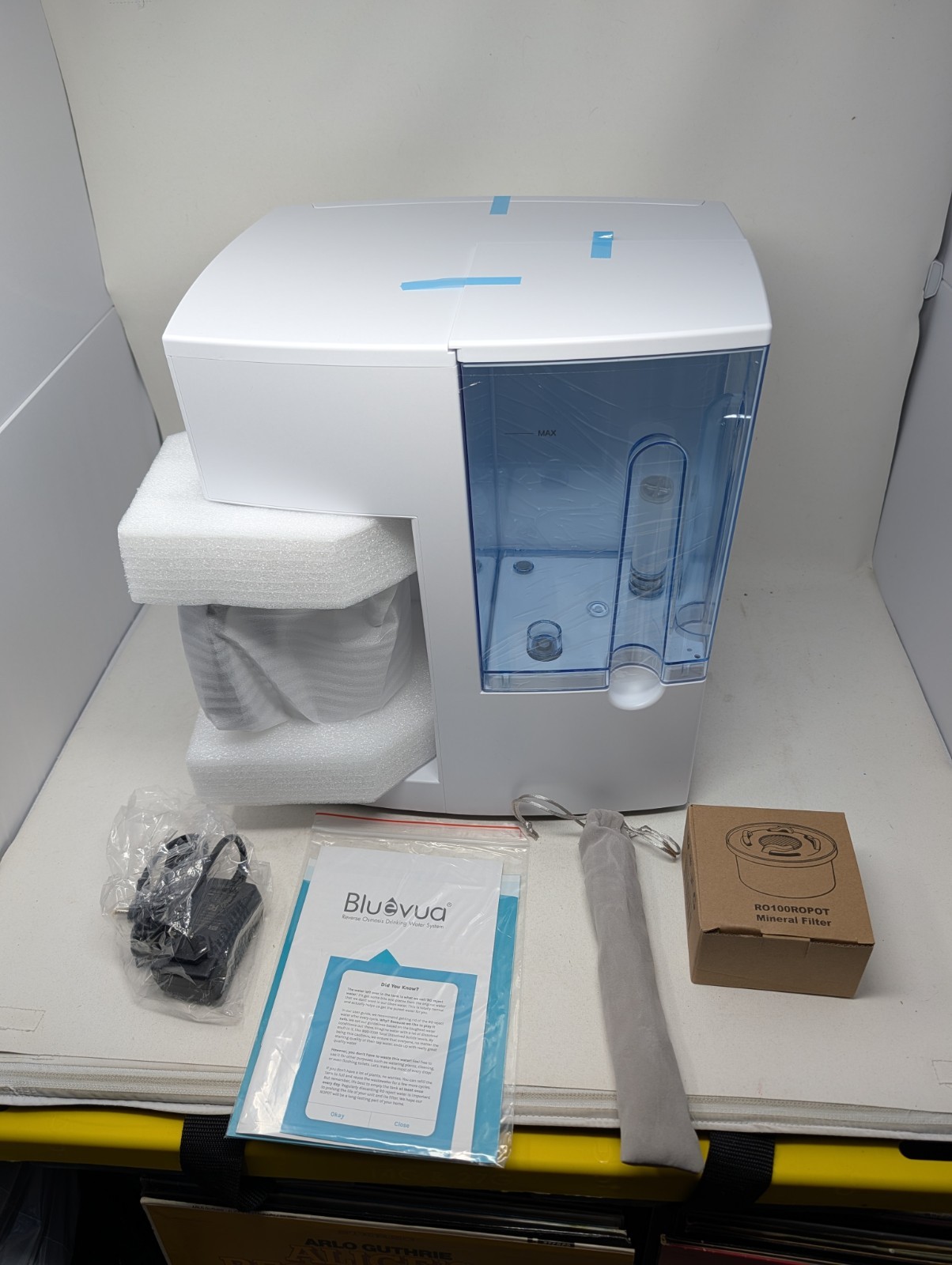 Bluevua RO100ROPOT UV Reverse Osmosis System Countertop Water Filter 6 Stage NOB