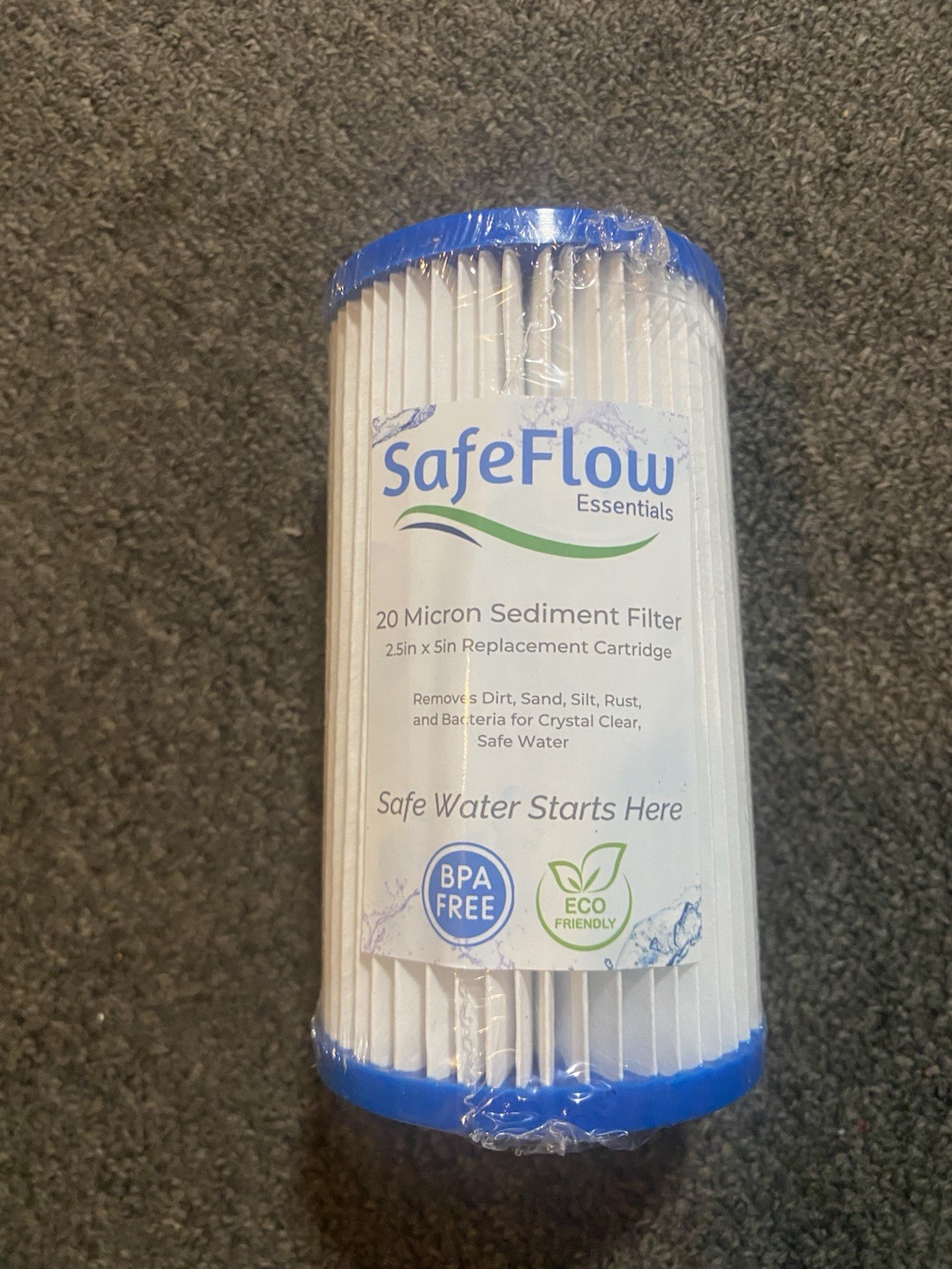 Safe Flow 2.5″ x 5in Filter 20 Micron Sediment Filter