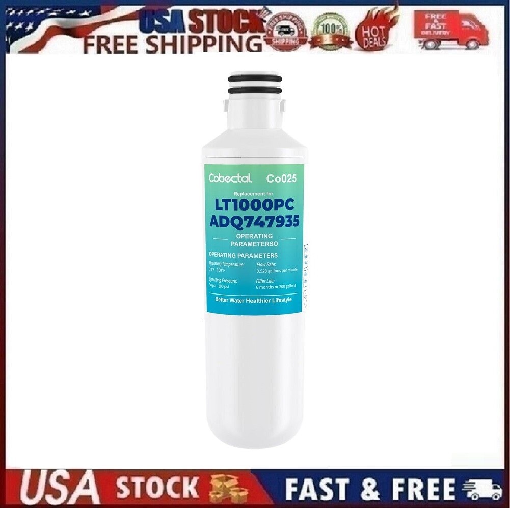 Cobectal RWF4700AC Water Filter Fits LT1000P, ADQ747935, LMXS28626D, LT1000PC