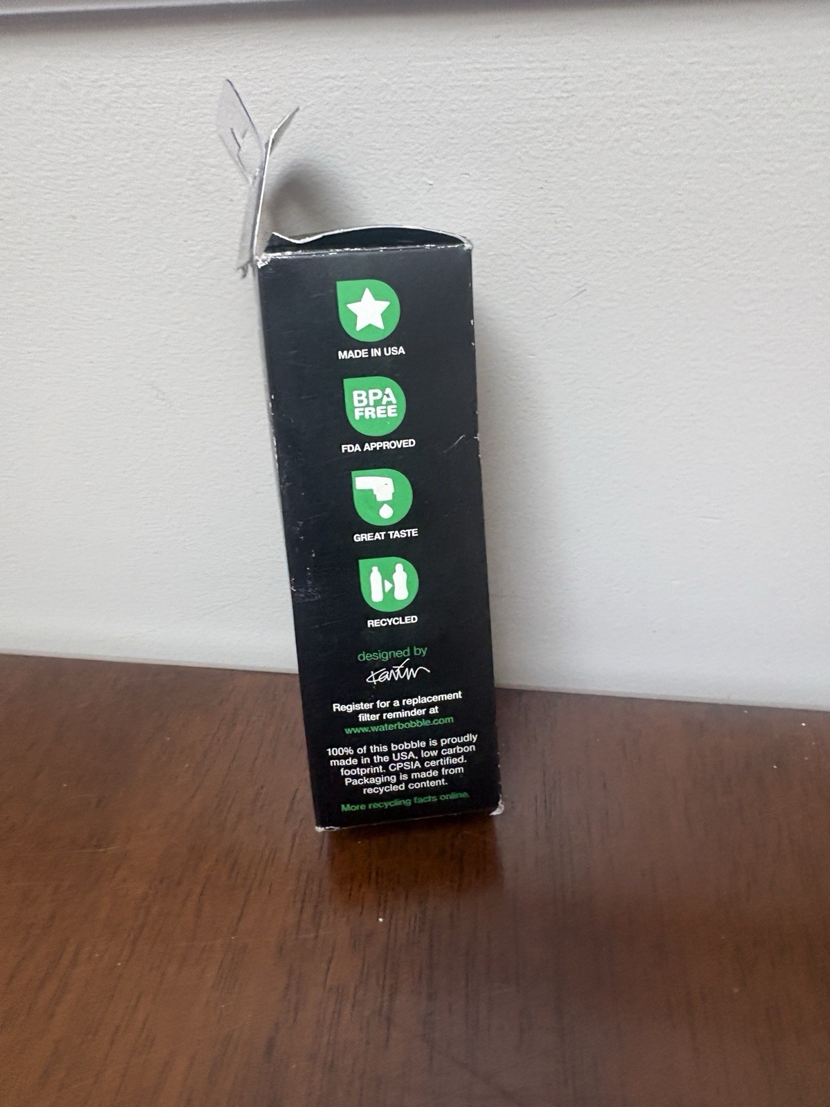 Bobble Filters GREEN Carbon Filter Reduce Chlorine Water Filters Open Box