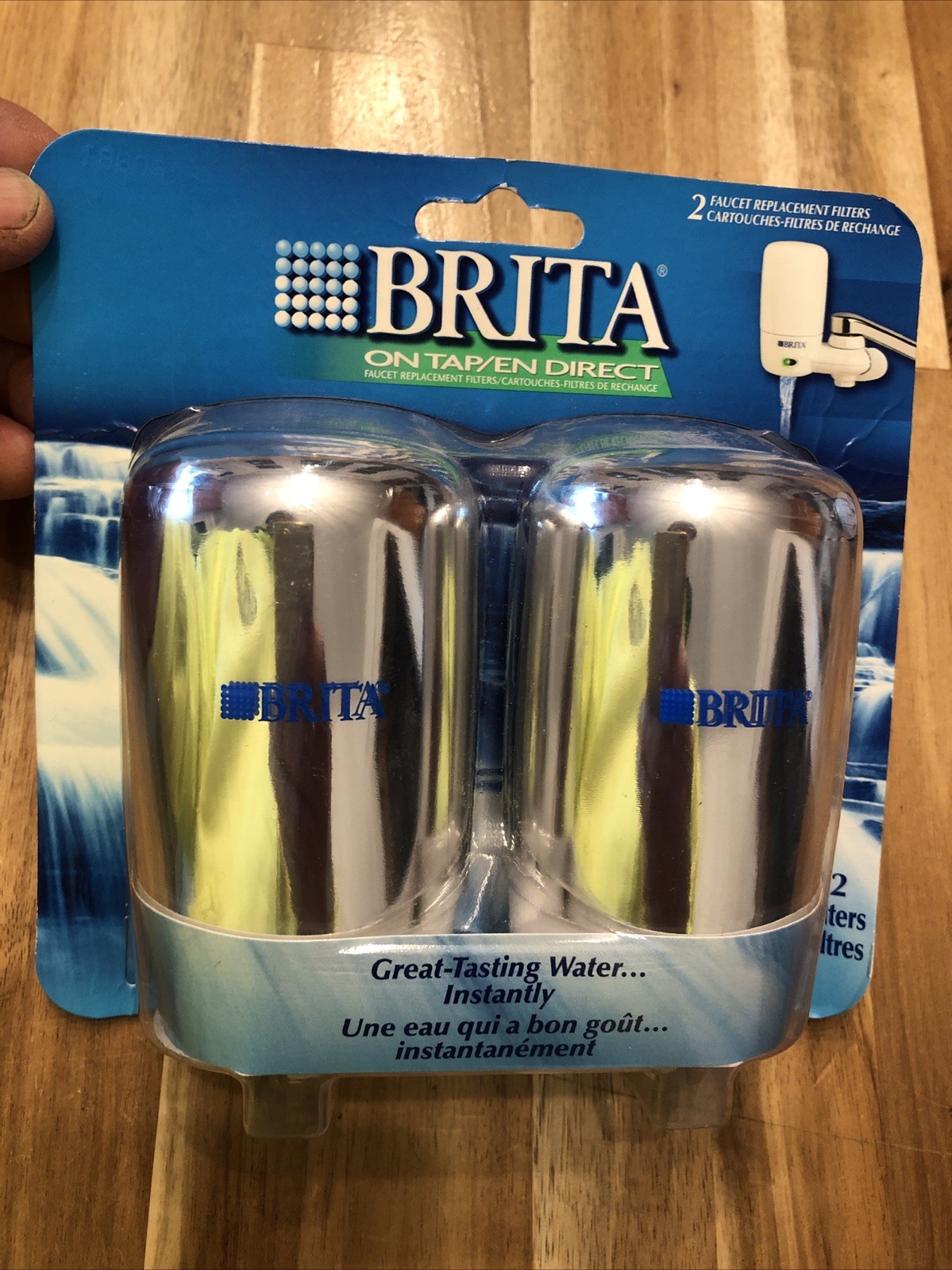 Brita On-Tap Faucet Water Filter Replacements, Chrome, 2 Count FF-100 & OPFF-100