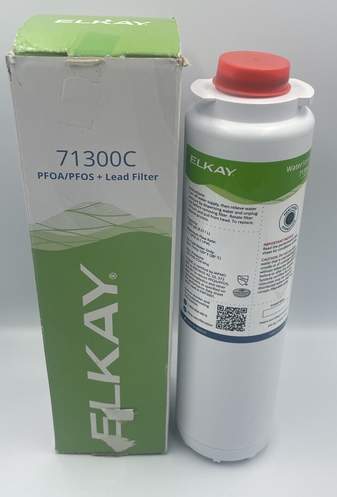 Genuine Elkay 71300C WaterSentry Water Filter PFOA/PFOS + Lead for EWF3001 *NEW*