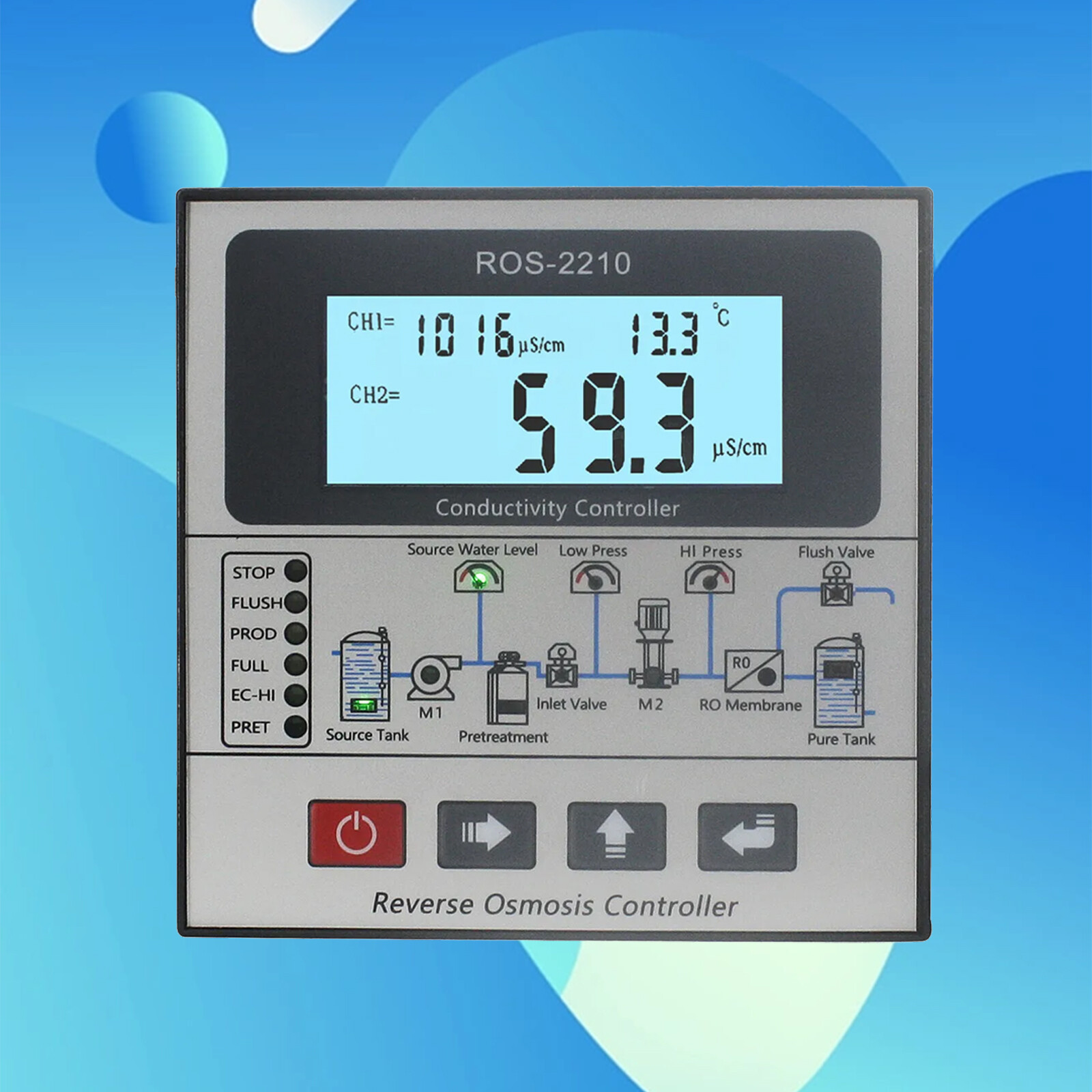 LCD Reverse Osmosis System RO Controller TDS Conductivity RO Control