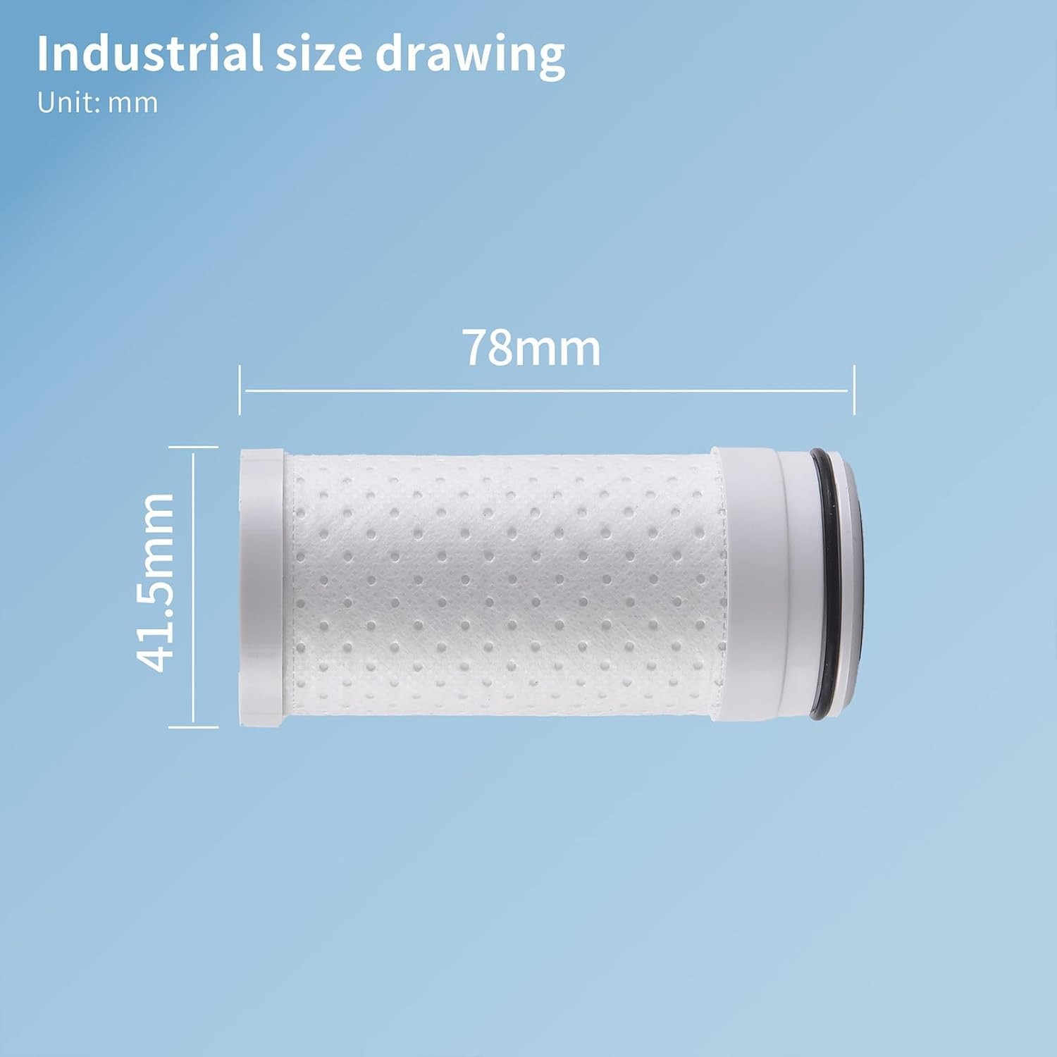 HOMELODY Faucet Filter 2-Pack U54042001 1050 Gal Tearable Carbon Fiber Purifier