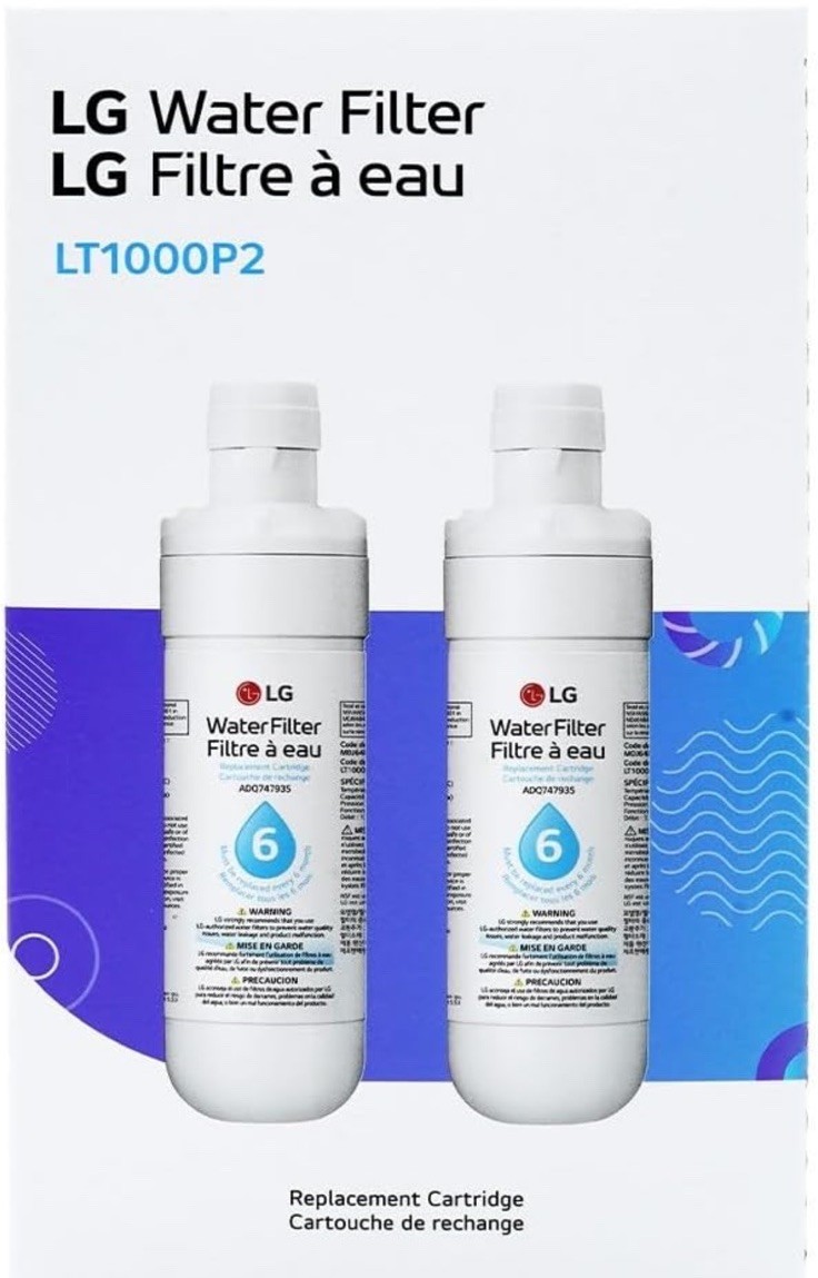 LG LT1000P2 Water Filter Replacement Cartridge 2 Pack OEM 412 NEW & SEALED