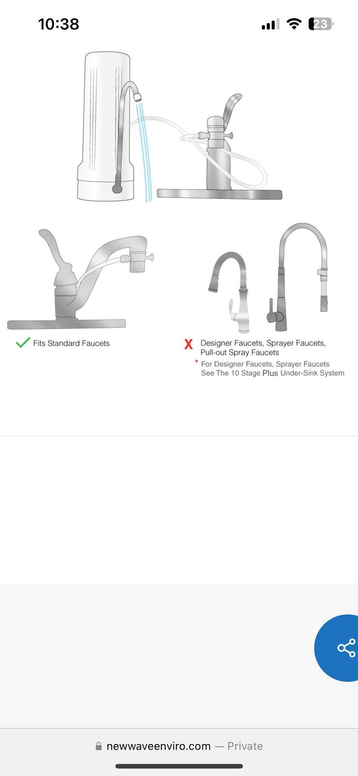 New Wave Enviro 10 Stage Plus Countertop Water Filter System – White