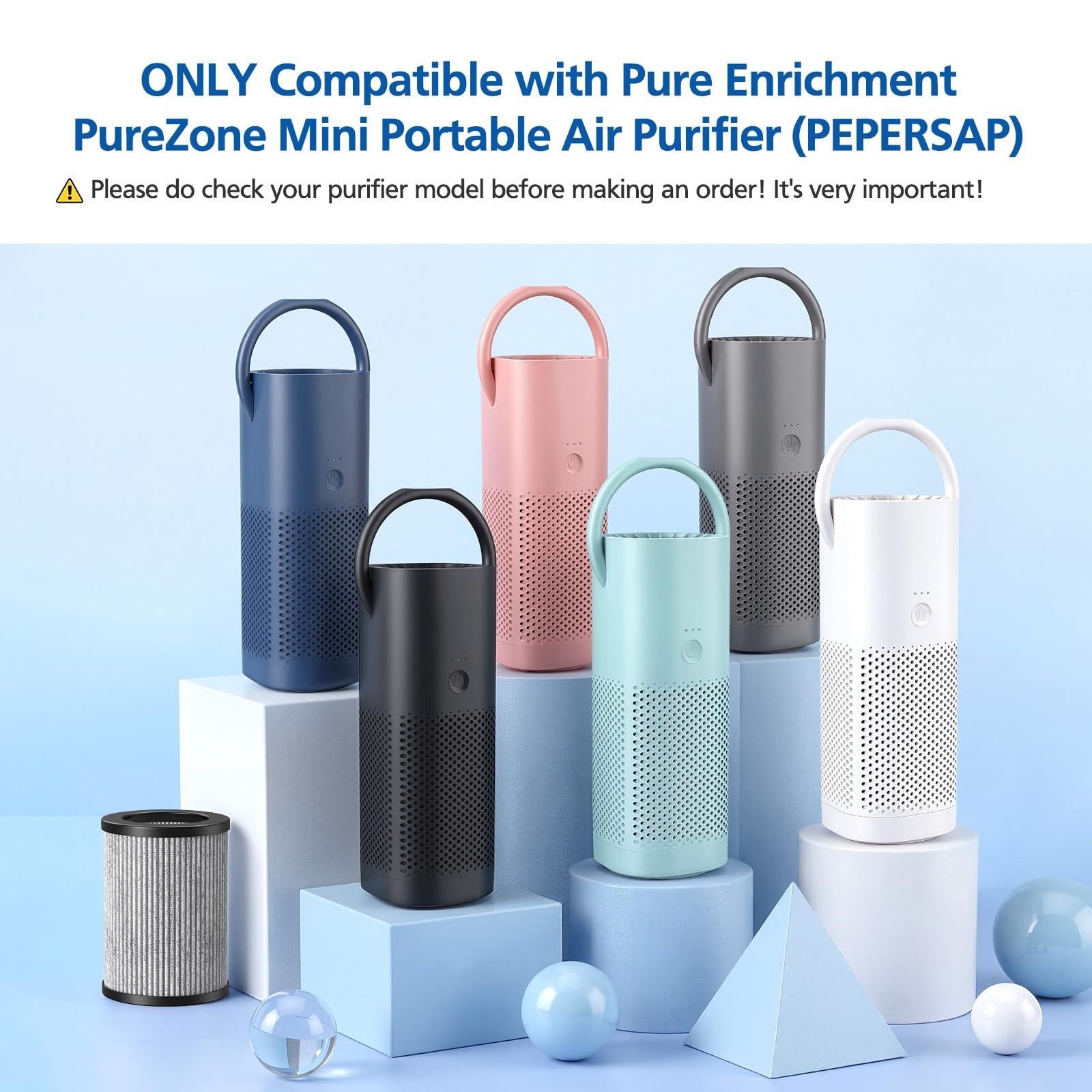 4 Pack Replacement Filters Compatible 4 Count (Pack of 1), PEPERSAP 4