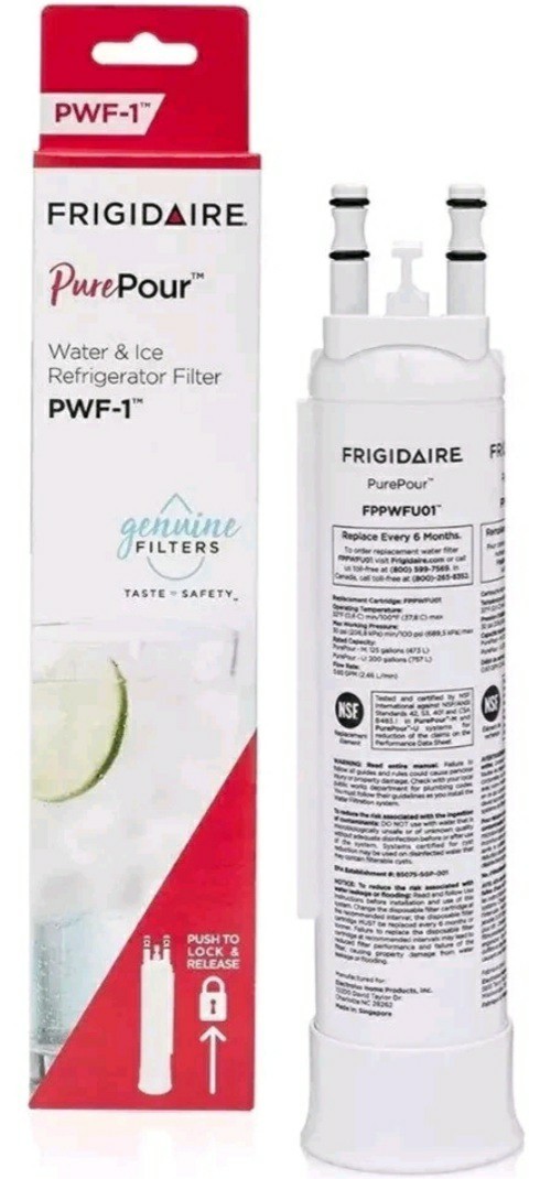 1 Pack Frigidaire PWF-1 FPPWFU01 Refrigerator PurePour Water &Ice Filter