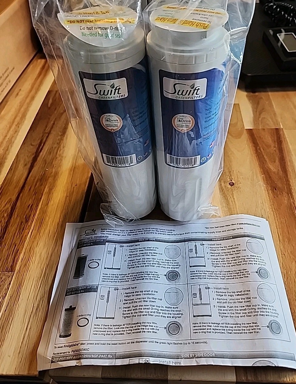 2 Swift – Compatible for Maytag UKF8001, 4396395, 469006 – Green Water Filter B