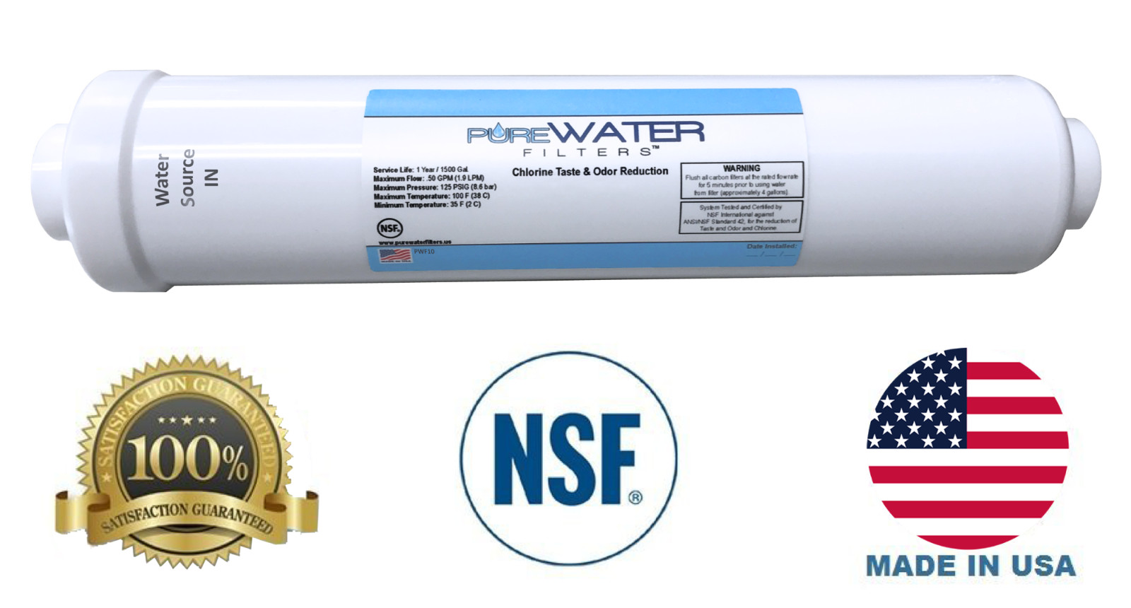 Inline Water Filter Kit for Refrigerators