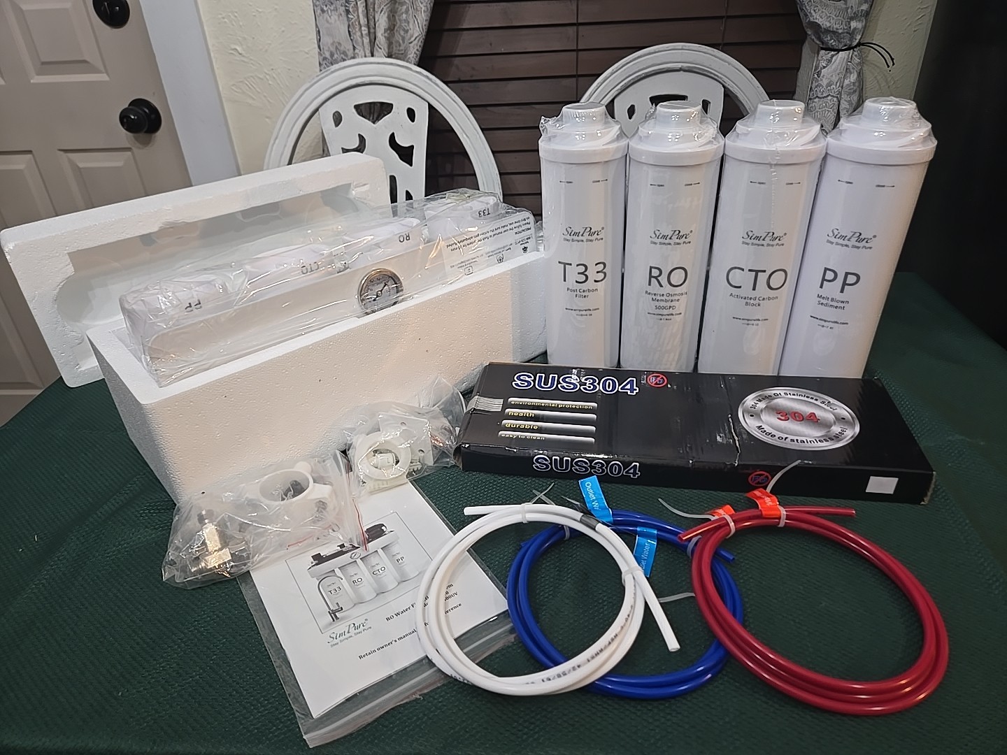 WP2-400 GPD 8 Stage Reverse Osmosis Alkaline pH+ Water Filter System Purifier