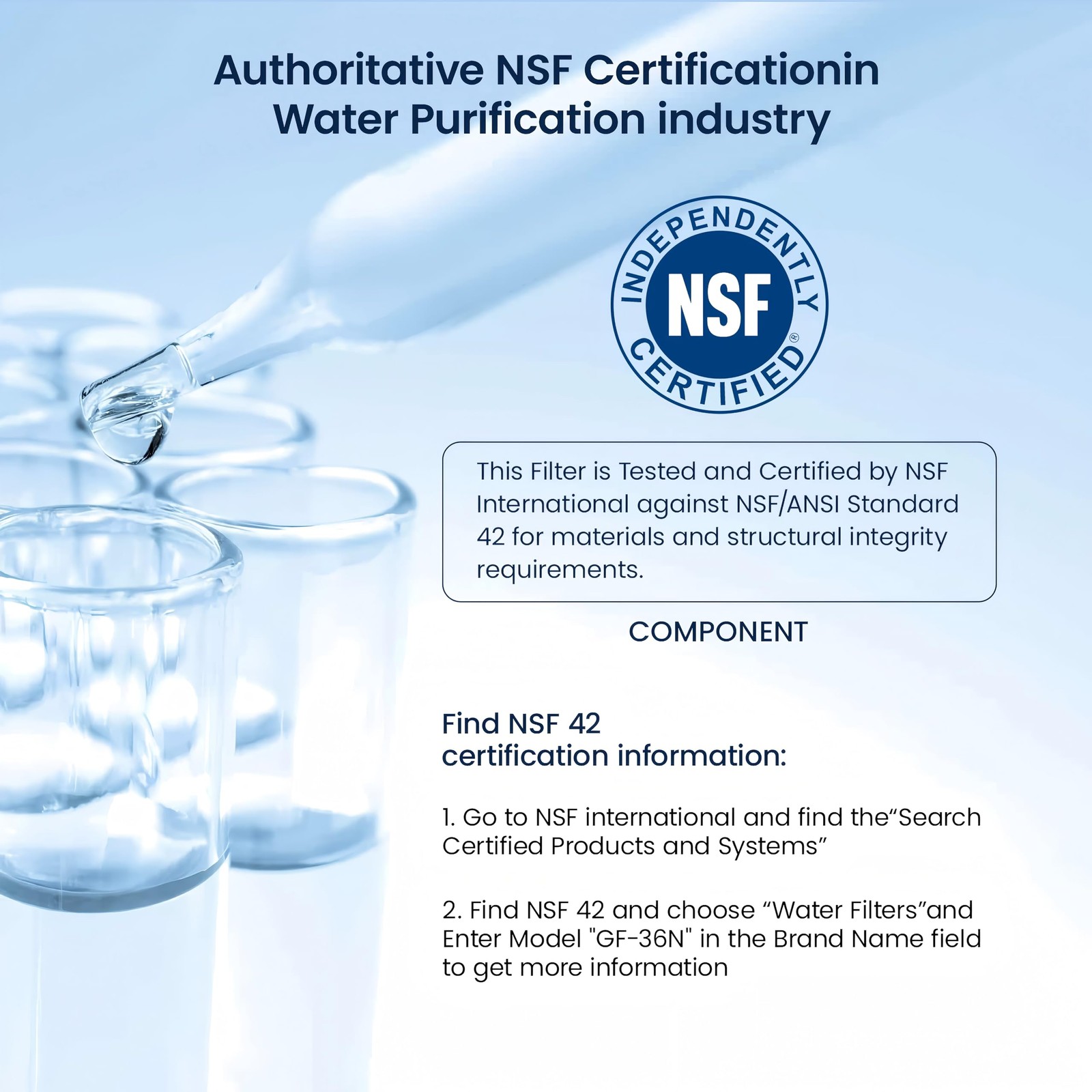 GLACIER FRESH Garden Hose End Pool Water Filter 1 Count（Pack of 1）, Blue