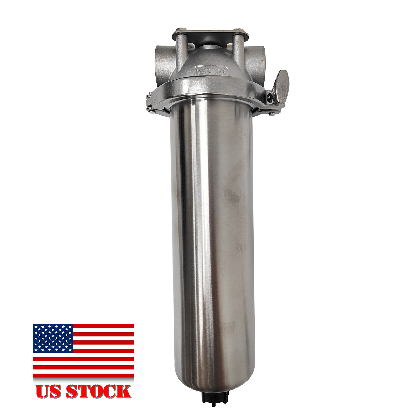 304 Stainless Steel Water Filtration System 1-40μm 10000L/h Manual Flush 5-45℃