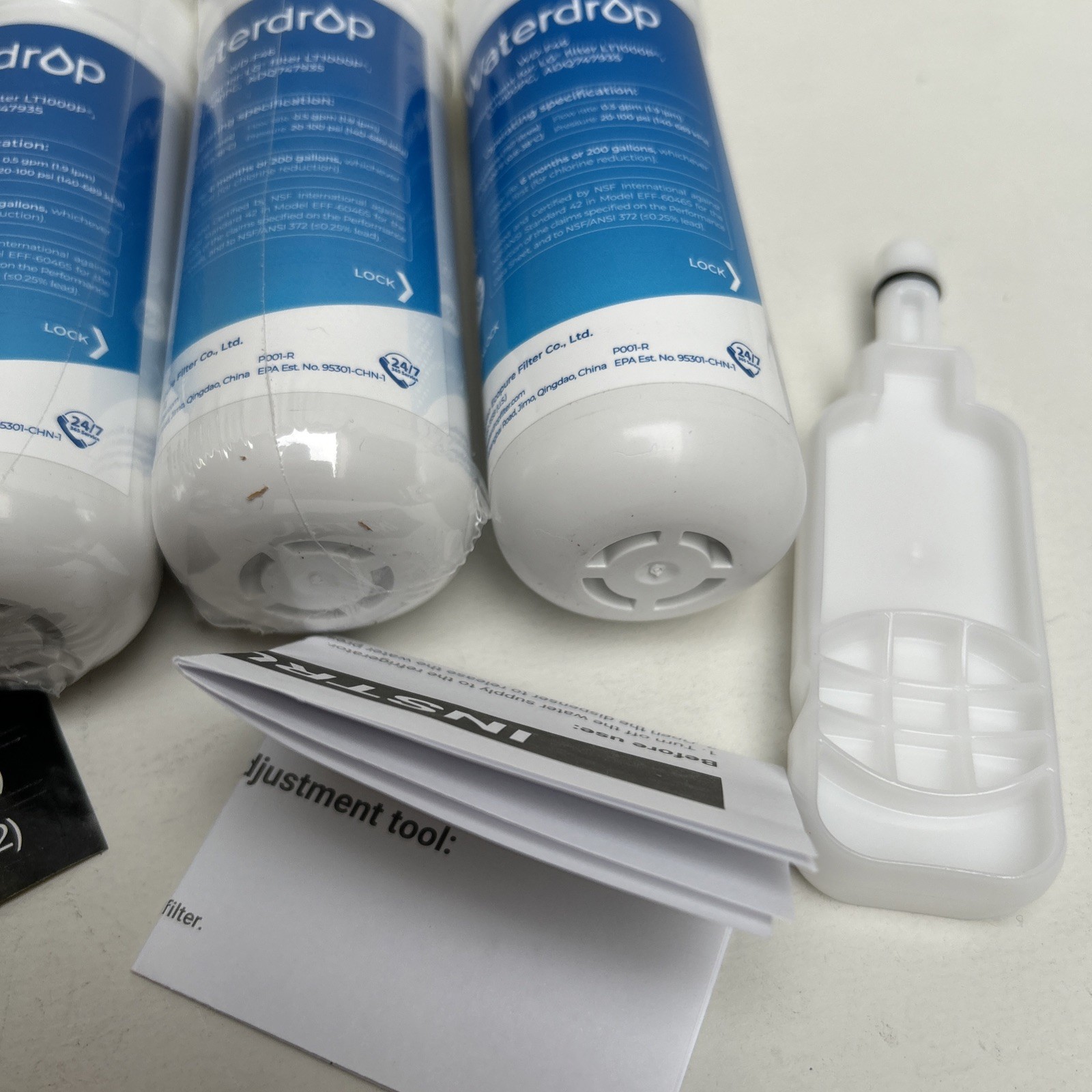 Waterdrop WD-F46 3 Water Filters , Tool, Box, Manual NEW
