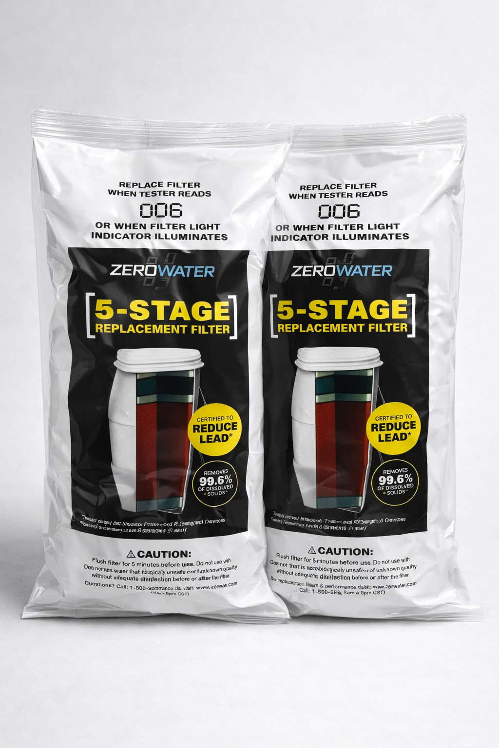 NEW 2 Pack Zero Water 5 Stage Advanced Filtration Replacement Water Filter
