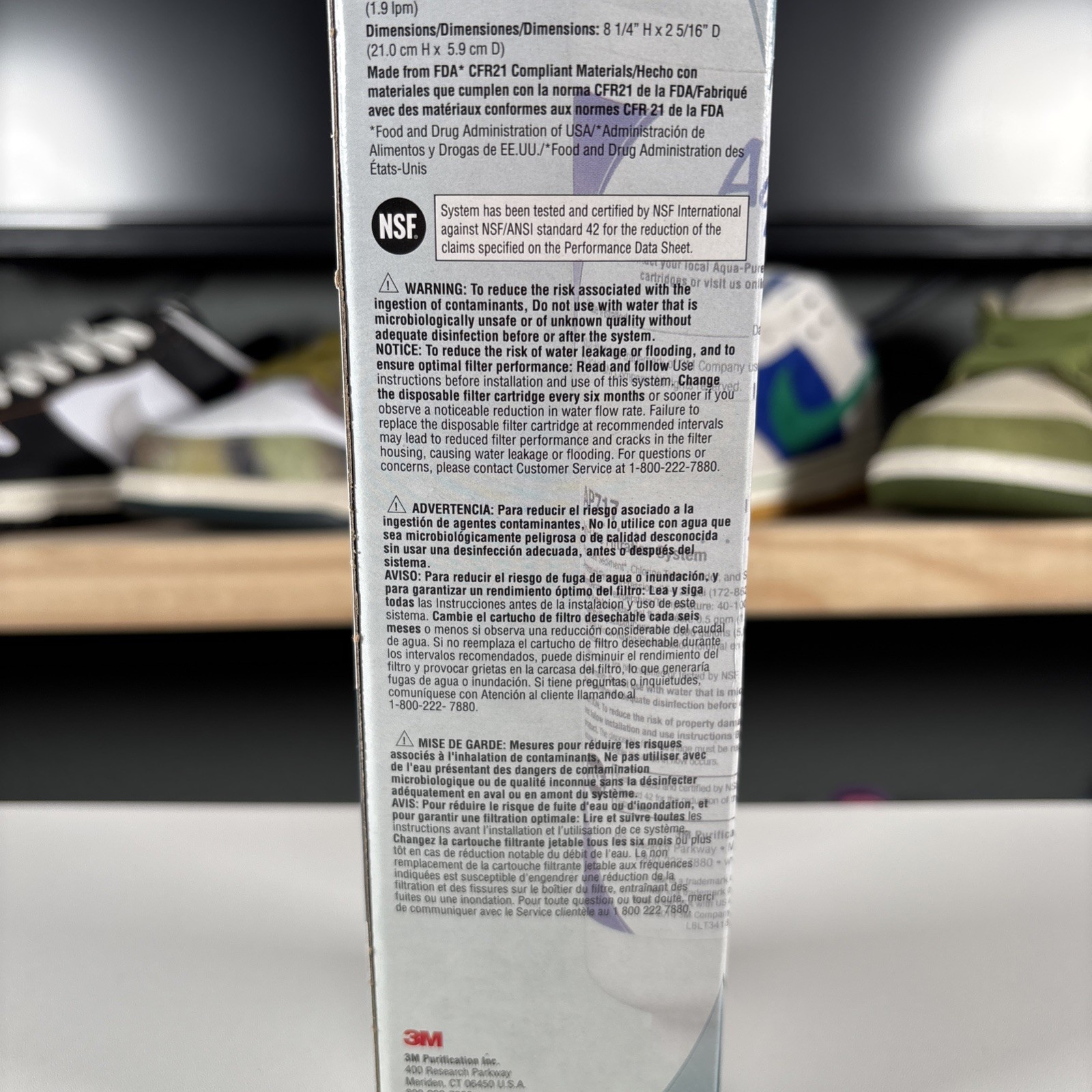 3M Aqua-Pure AP717 5 Micron Inline Carbon Water Filter 1/4 NPT *NEW*