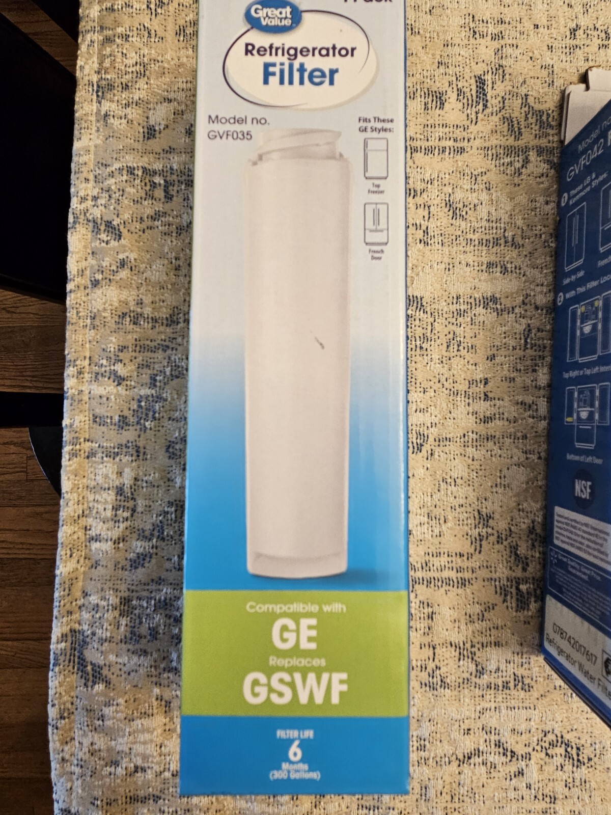 Great Value Refrigerator Replacement Water Filter for GE GSWF & Kenmore 46-9914