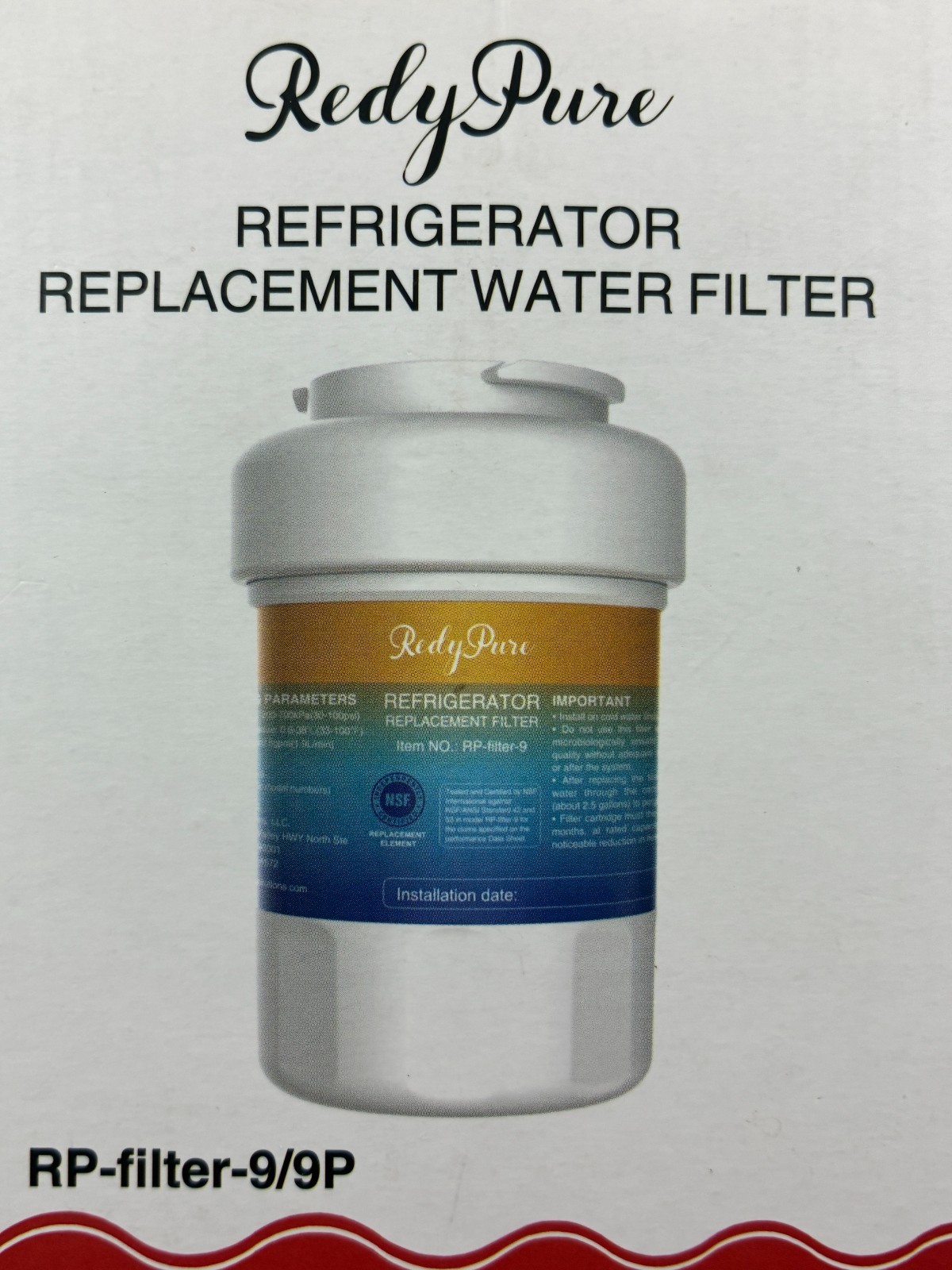Redy Pure Water Filter RP-FILTER-9/9P GE Hotpoint Kenmore Twist-In NEW SEALED
