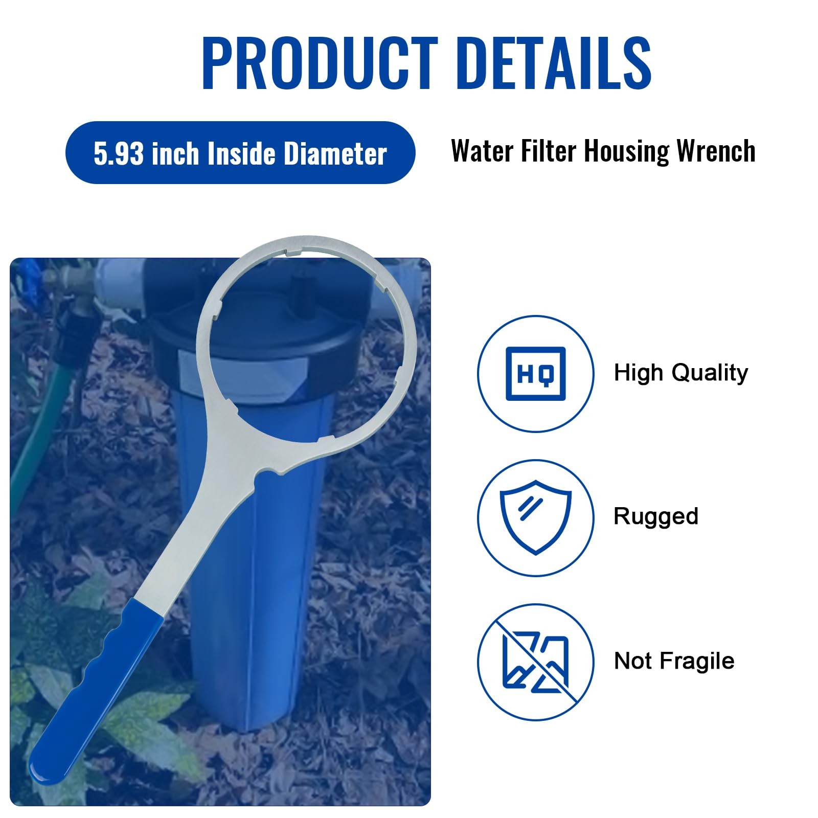 SPBW5 Heavy Duty Water Filter Housing Wrench, 5.93 In ID Water Filter Wrench …
