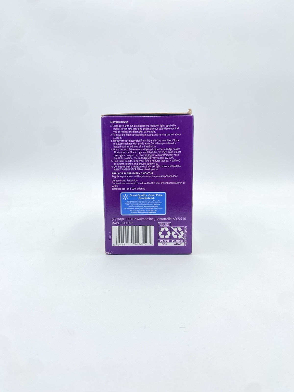 Refrigerator Water Replacement Filter White 2 Pack 300 Gallons Fits GE & Kenmore