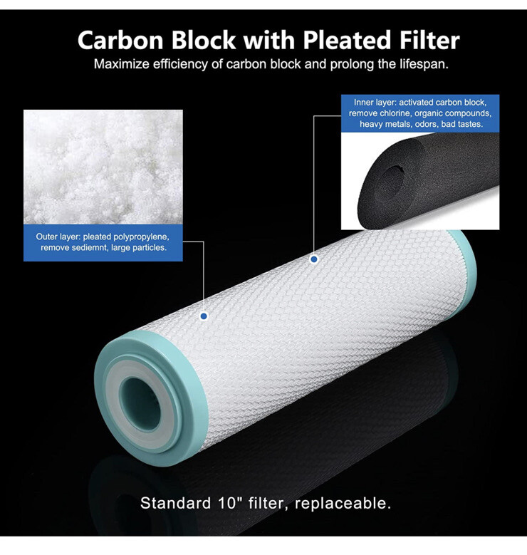 RV Water Filter System Reduces Bad Taste Odors Chlorine Sediment In Box New