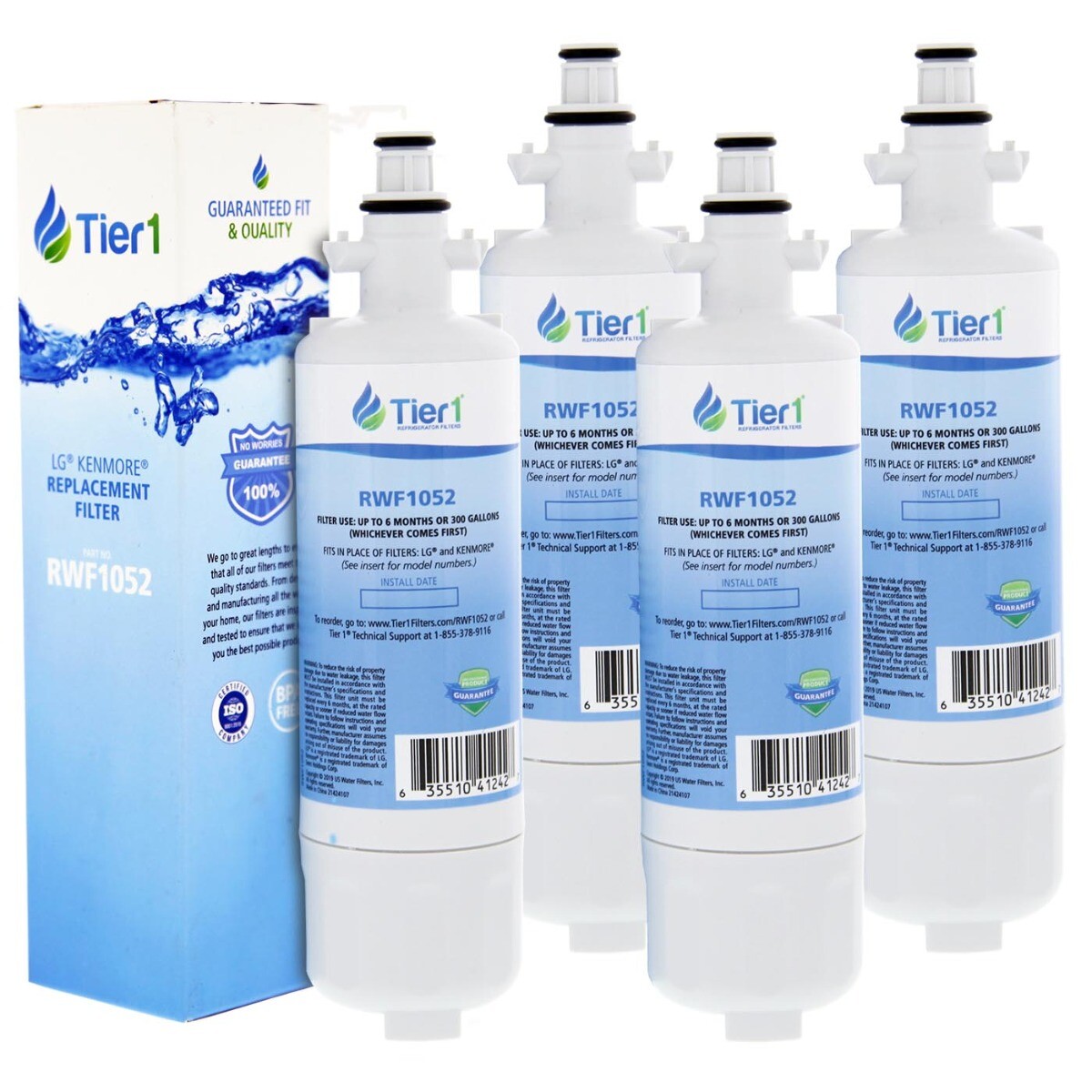 Fits LG LT700P Kenmore 46-9690 ADQ36006101 – Comparable Tier1 Water Filter 4PK