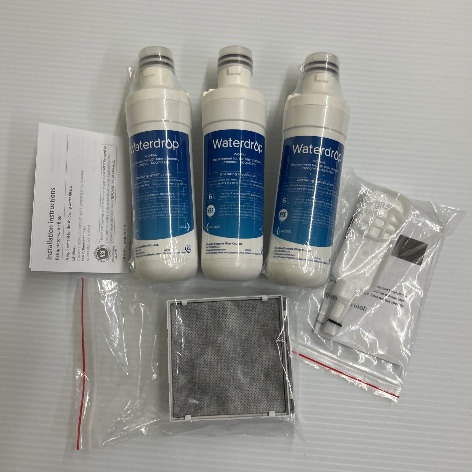 3pk WATERDROP FILTERS WD-F46 With Filters