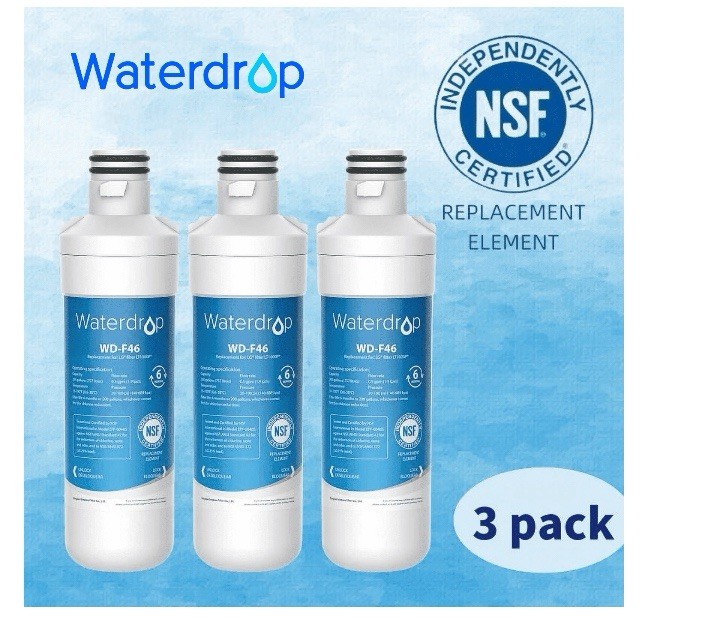 Waterdrop Refrigerator Water Filter Replacement for LG® LT1000P® ADQ74793501 (3)