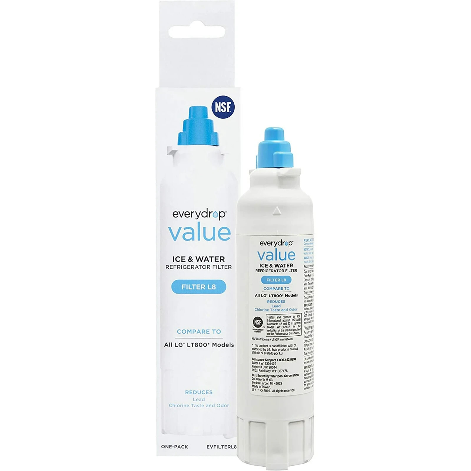 Everydrop L8 Value by Whirlpool Replacement Water Filter For All LG LT800 Models