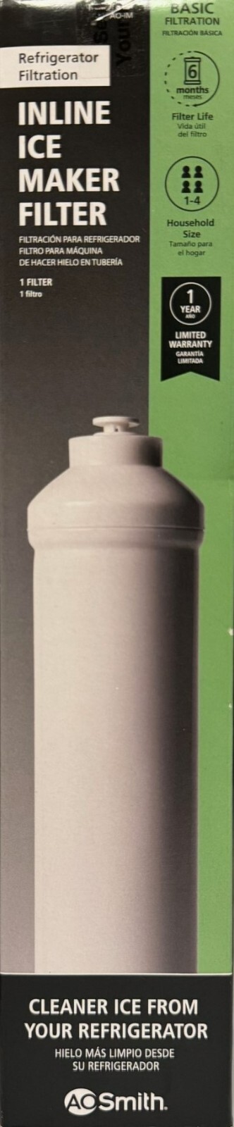 AO Smith Basic Inline Water/Ice Maker Filter Cartridge – 2″ x 10″ – AO-IM